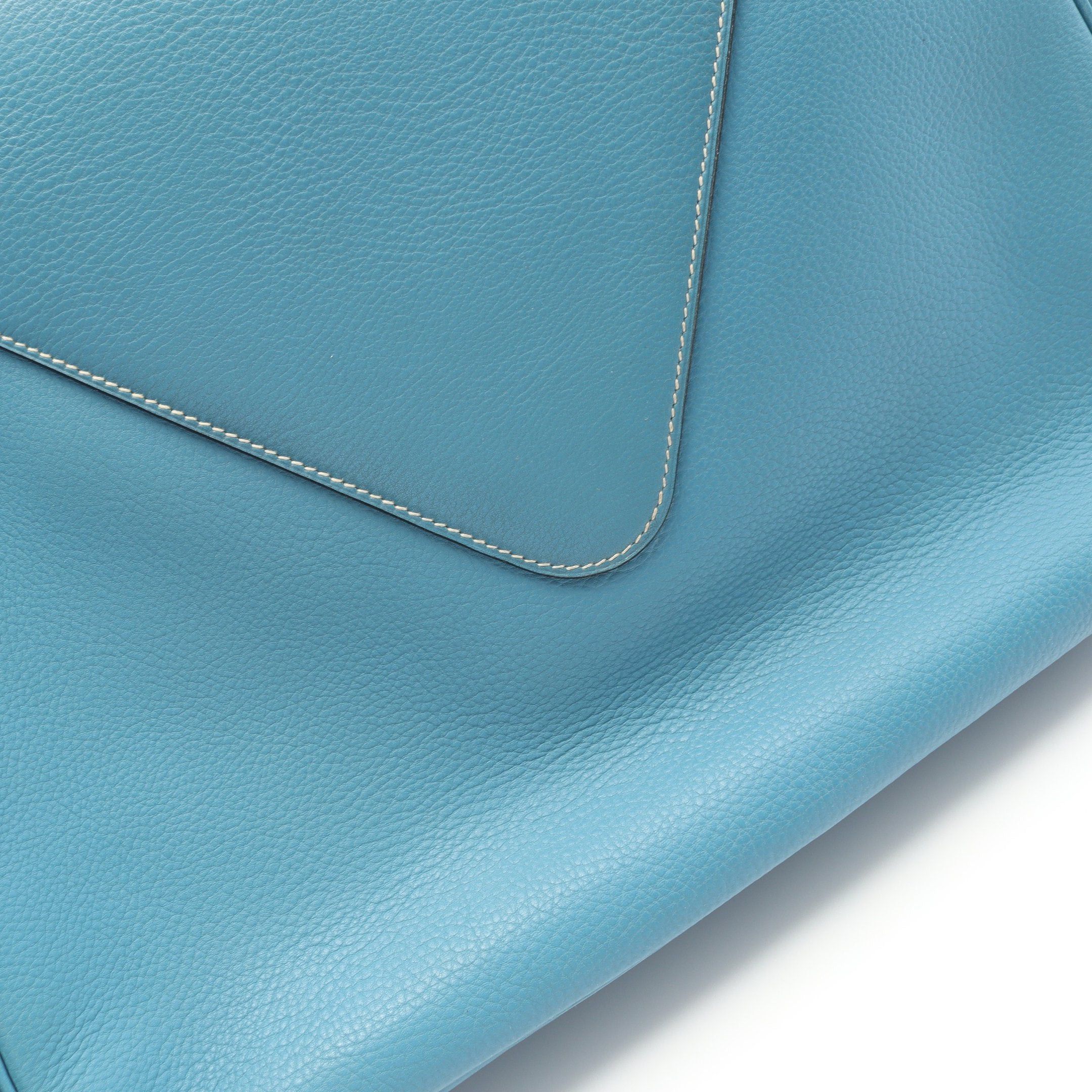 Hermes Hermes Christine Blue Jean Shoulder Bag Clemence Leather Silver Hardware □C Stamp Size ONE SIZE - 8 Thumbnail