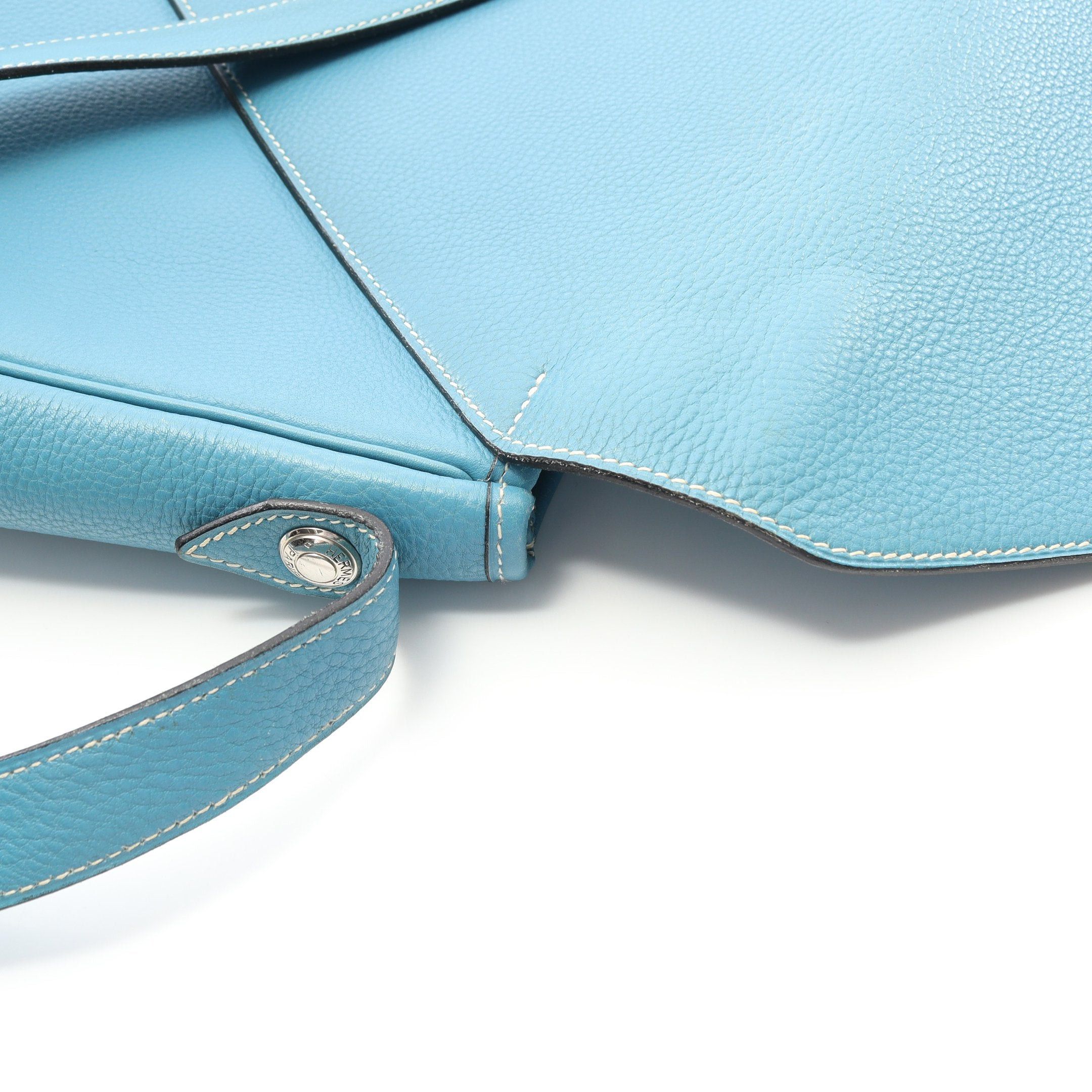Hermes Hermes Christine Blue Jean Shoulder Bag Clemence Leather Silver Hardware □C Stamp Size ONE SIZE - 7 Thumbnail