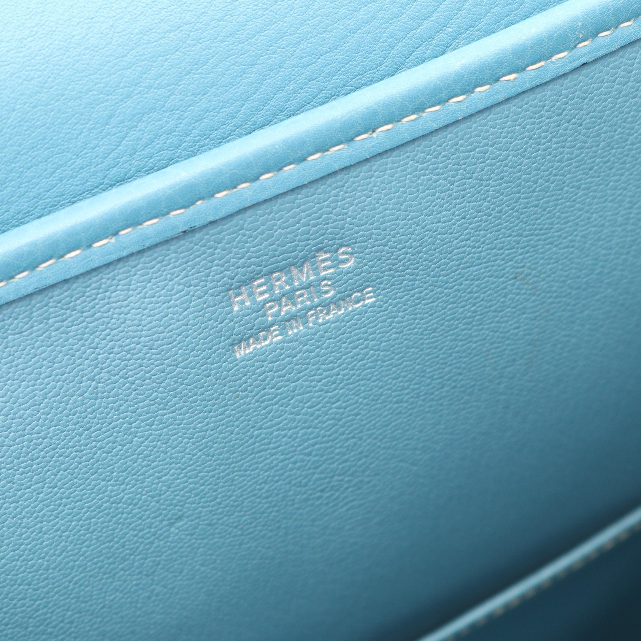 Hermes Hermes Christine Blue Jean Shoulder Bag Clemence Leather Silver Hardware □C Stamp Size ONE SIZE - 4 Thumbnail