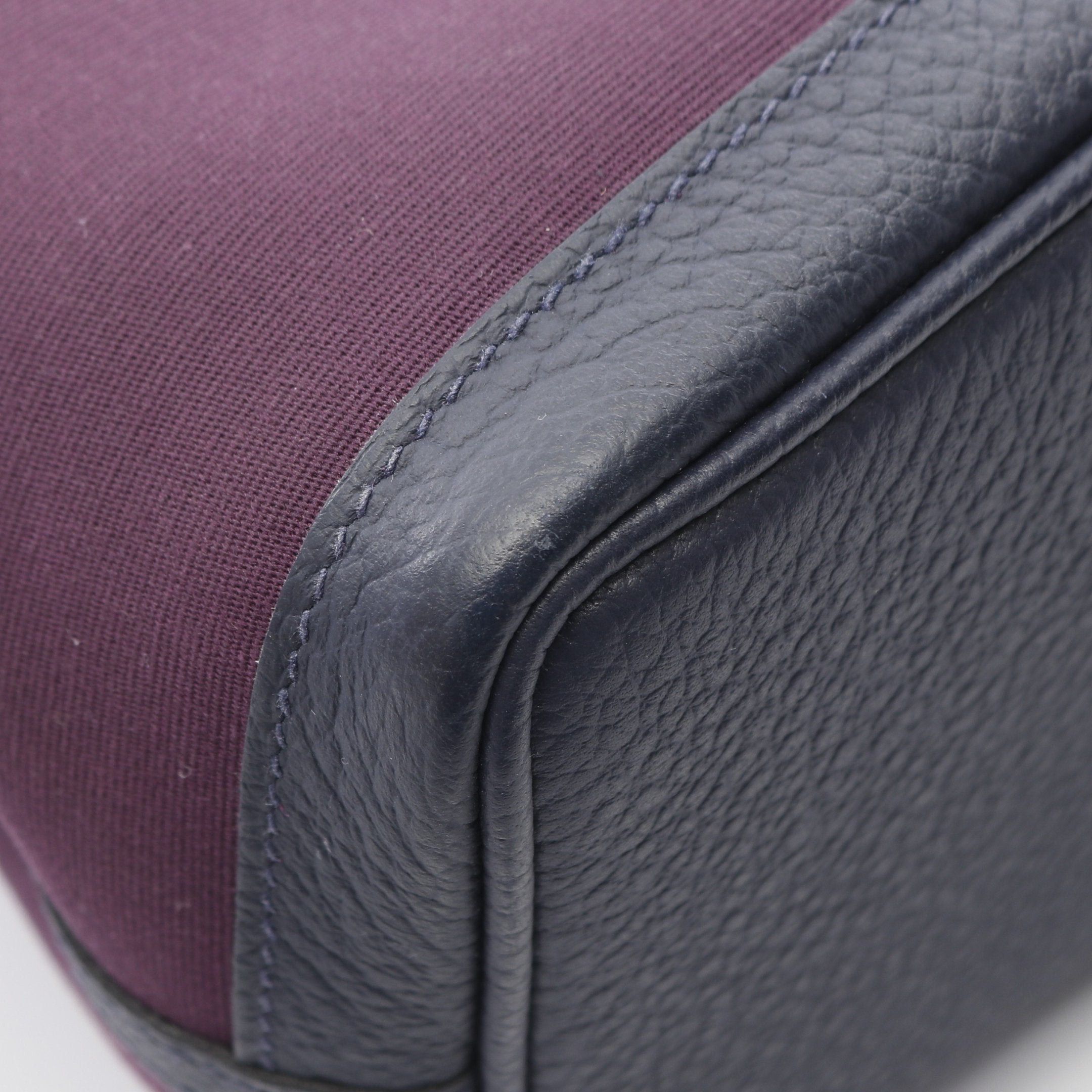 Hermes Hermes Garden Party Tpm Cassis Bleu Nui Handbag Tote Bag Negonda Leather Toile Officier Dark Purple Navy Silver Hardware Y Stamp Size ONE SIZE - 6 Thumbnail