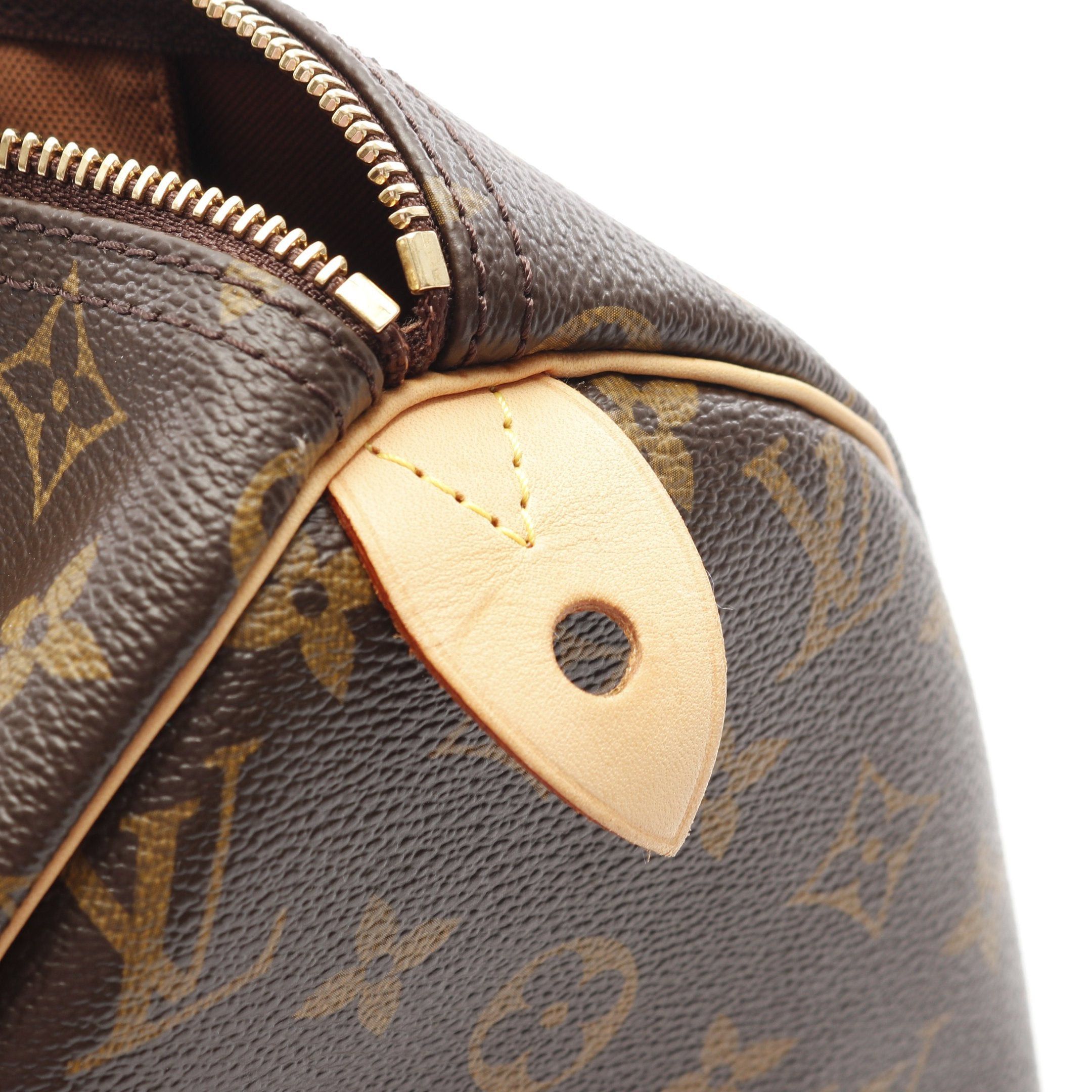Louis Vuitton Louis Vuitton Speedy 30 Monogram Handbag Leather Brown Size ONE SIZE - 9 Thumbnail