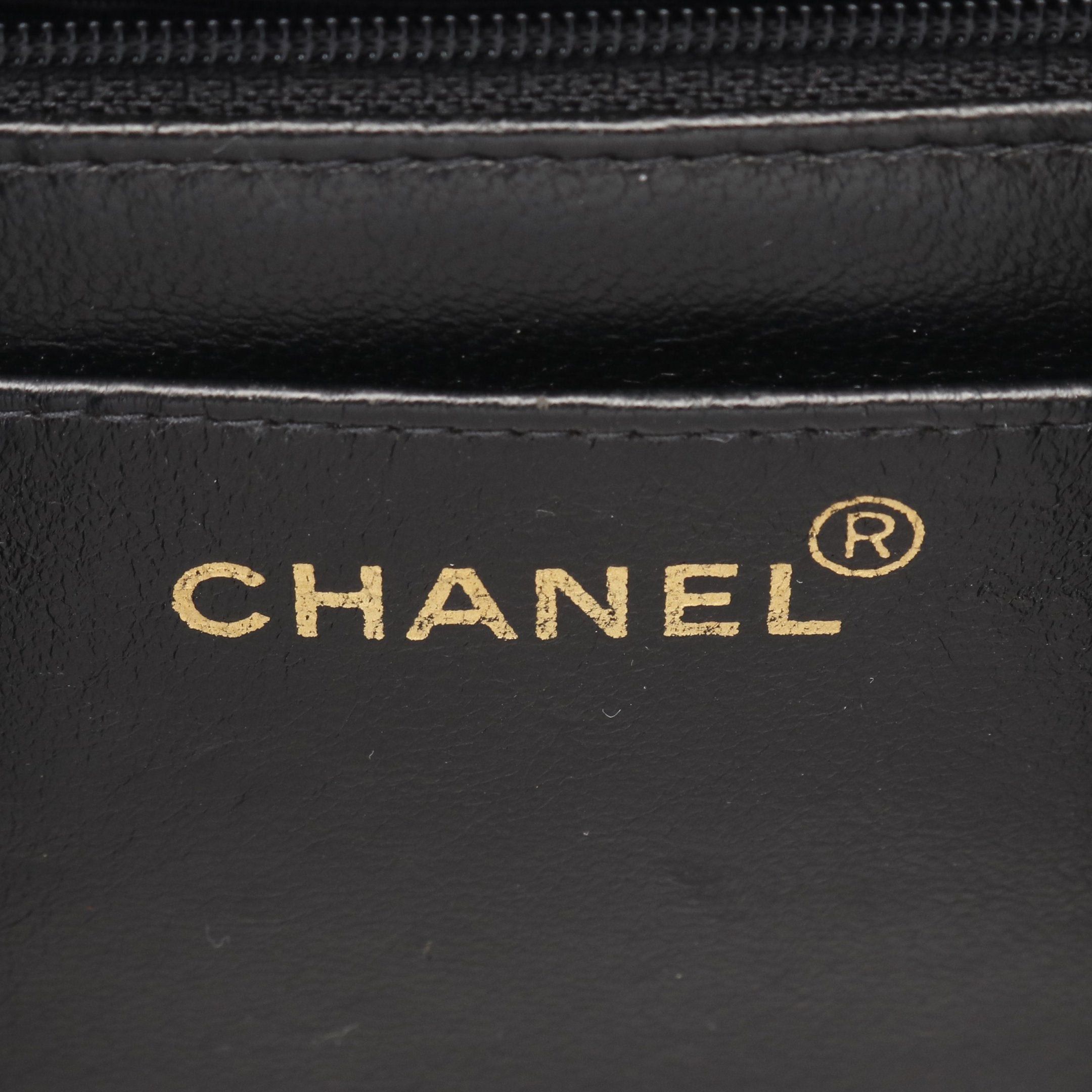 Chanel Chanel Decamatlassé 30 Single Flap Double Chain Shoulder Bag Lambskin Black Gold Hardware Size ONE SIZE - 4 Thumbnail