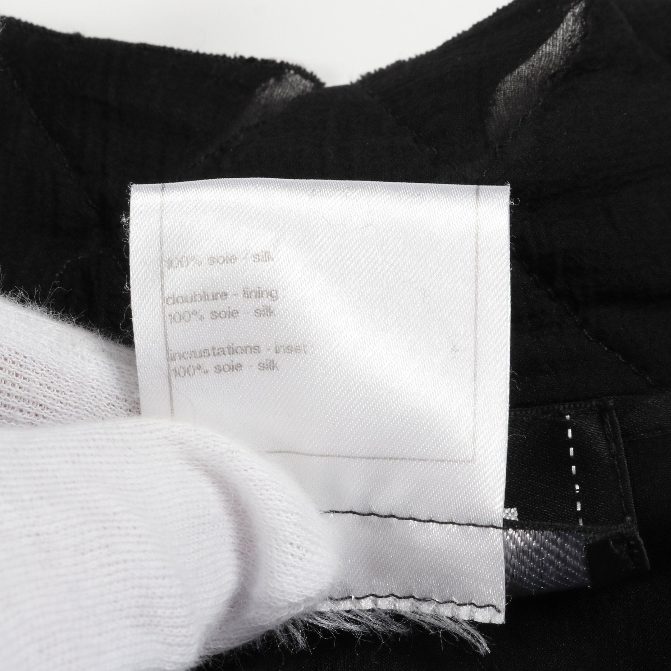 Chanel Chanel Quilting Zip Up Jacket Silk Black Color-Block Size ONE SIZE - 5 Thumbnail