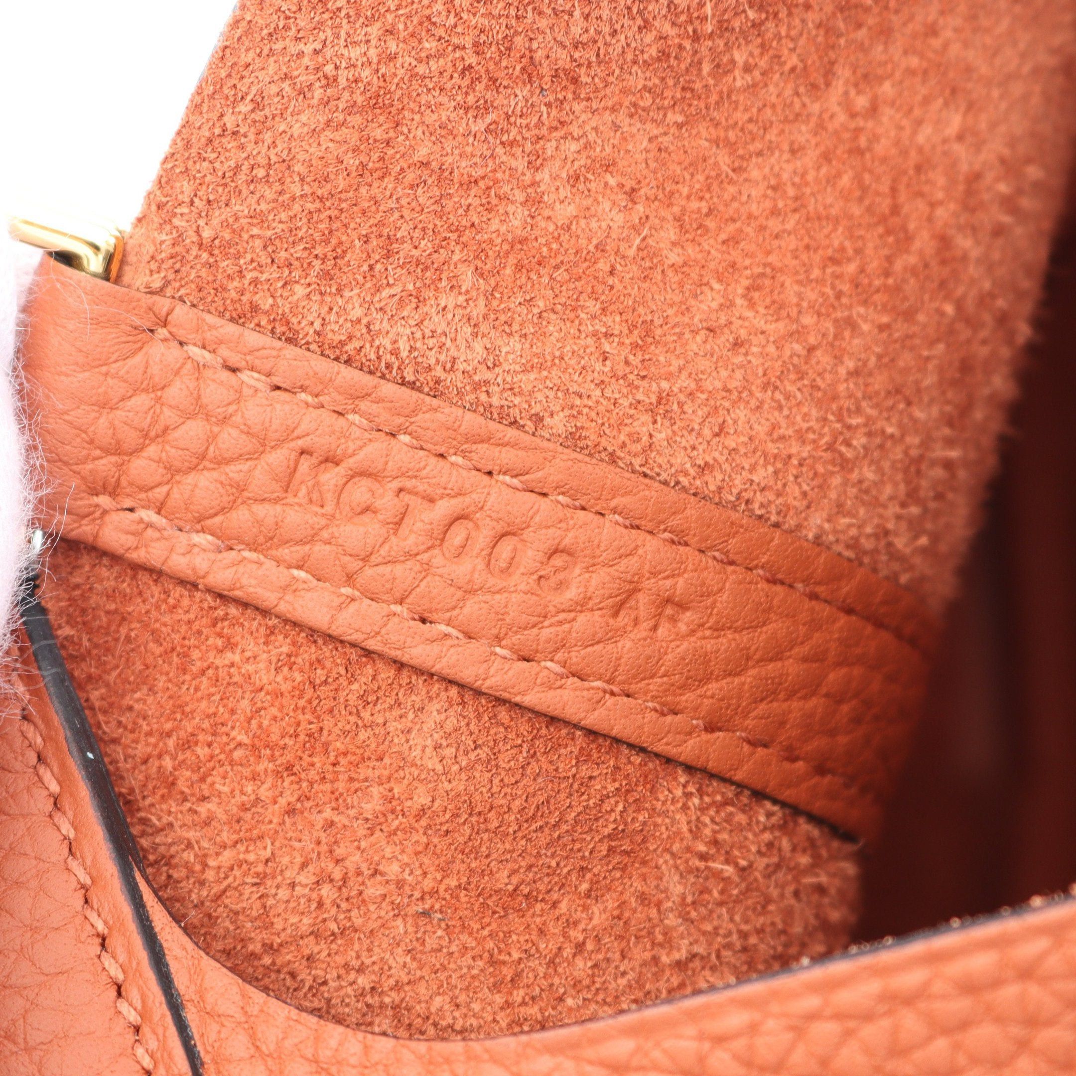 Hermes Hermes Picotan Lock Pm Brick Handbag Clemence Leather Orange Brown Gold Hardware K Stamp Size ONE SIZE - 5 Thumbnail