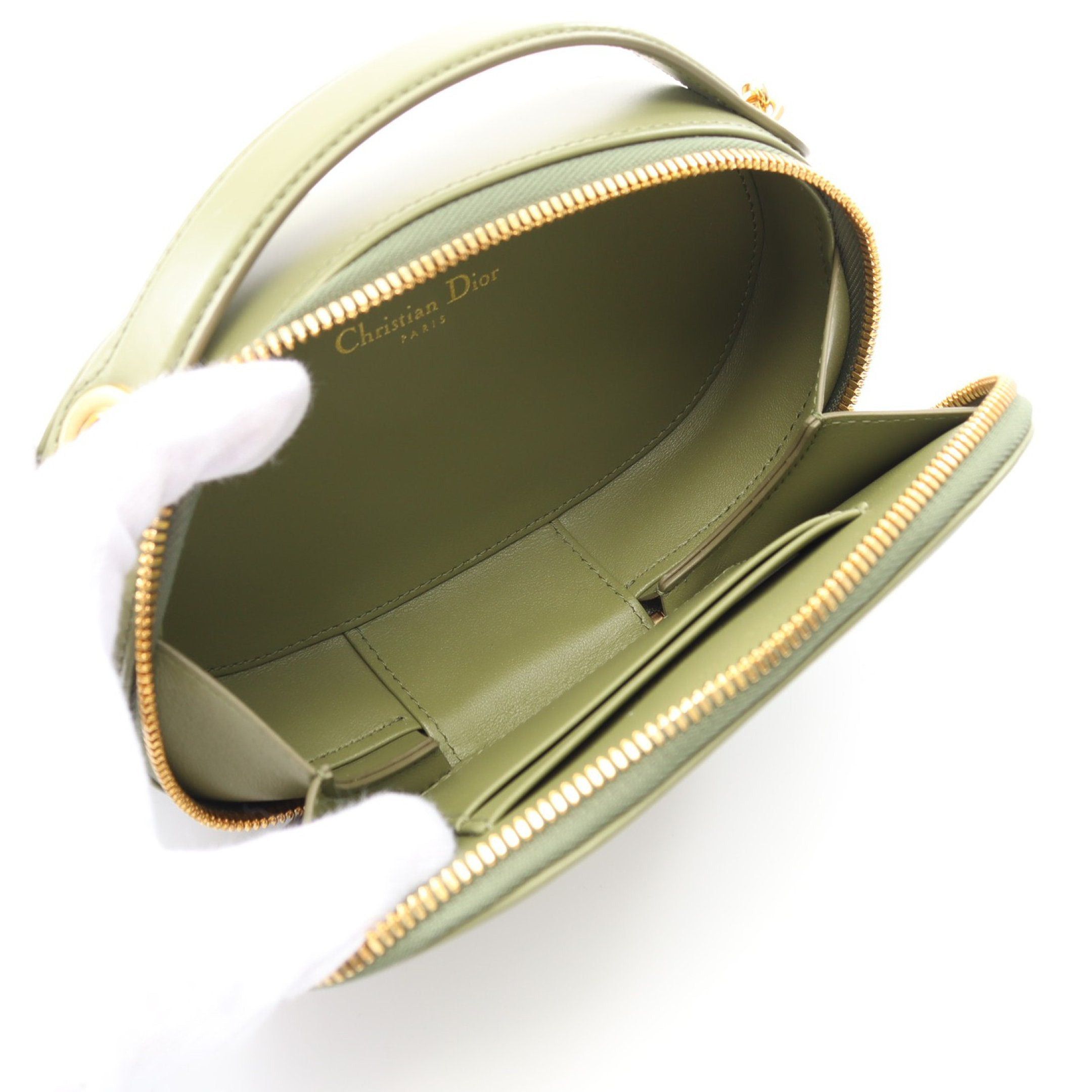 Dior Dior Oval Camera Bag Shoulder Leather Khaki Green Size ONE SIZE - 3 Thumbnail