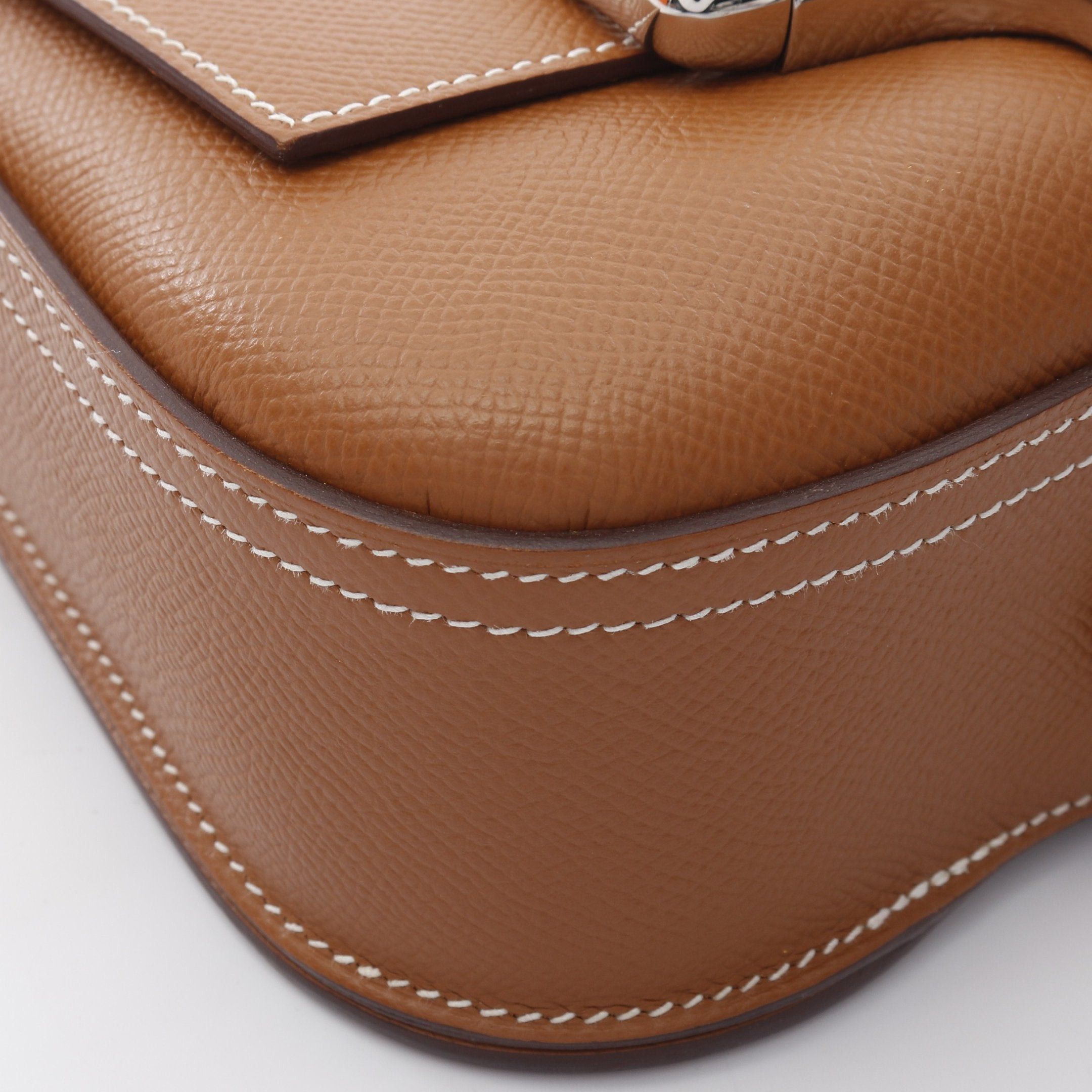 Hermes Hermes Della Cavalleria Mini Gold Shoulder Bag Veau Epsom Light Brown Silver Hardware Z Stamp Size ONE SIZE - 7 Thumbnail