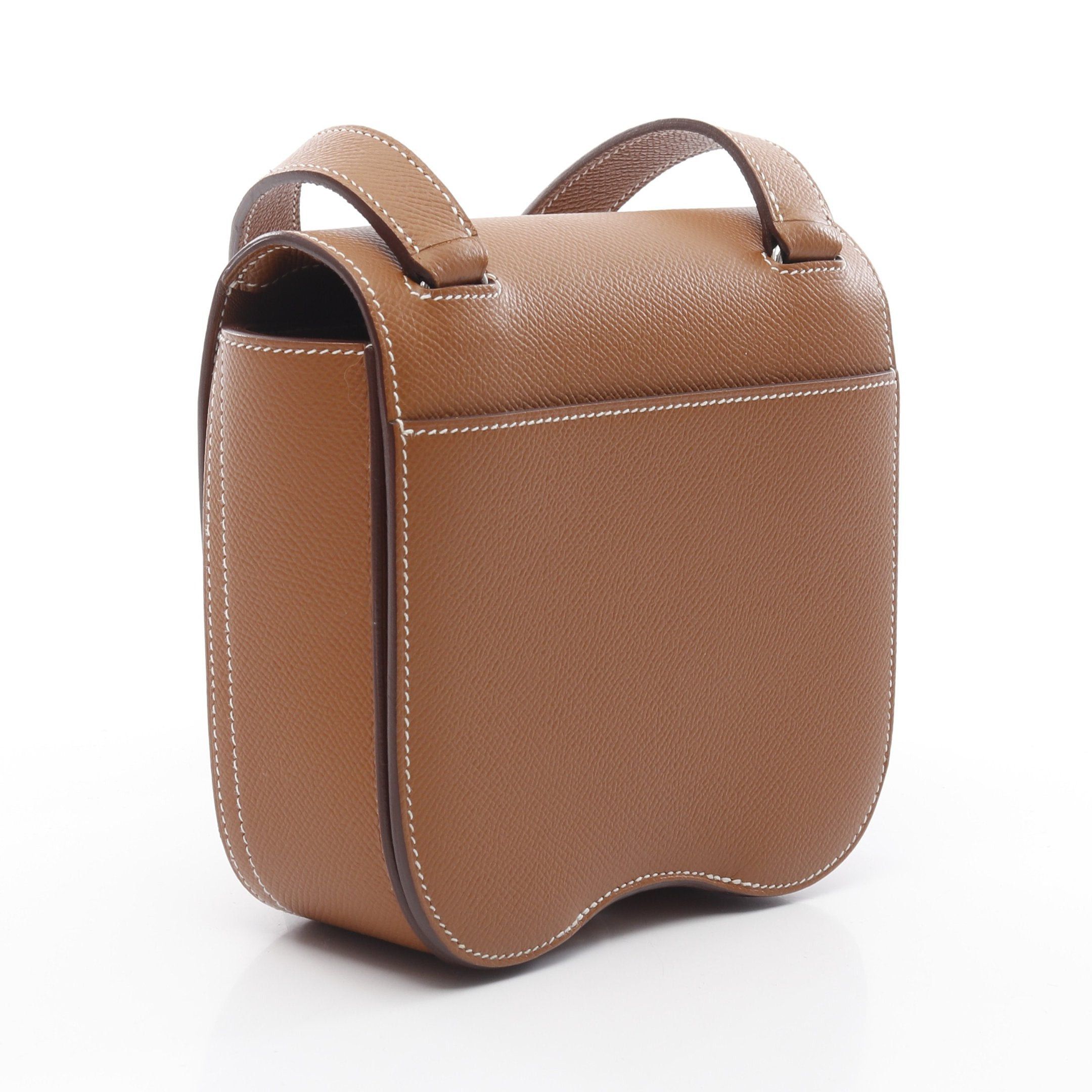 Hermes Hermes Della Cavalleria Mini Gold Shoulder Bag Veau Epsom Light Brown Silver Hardware Z Stamp Size ONE SIZE - 2 Thumbnail