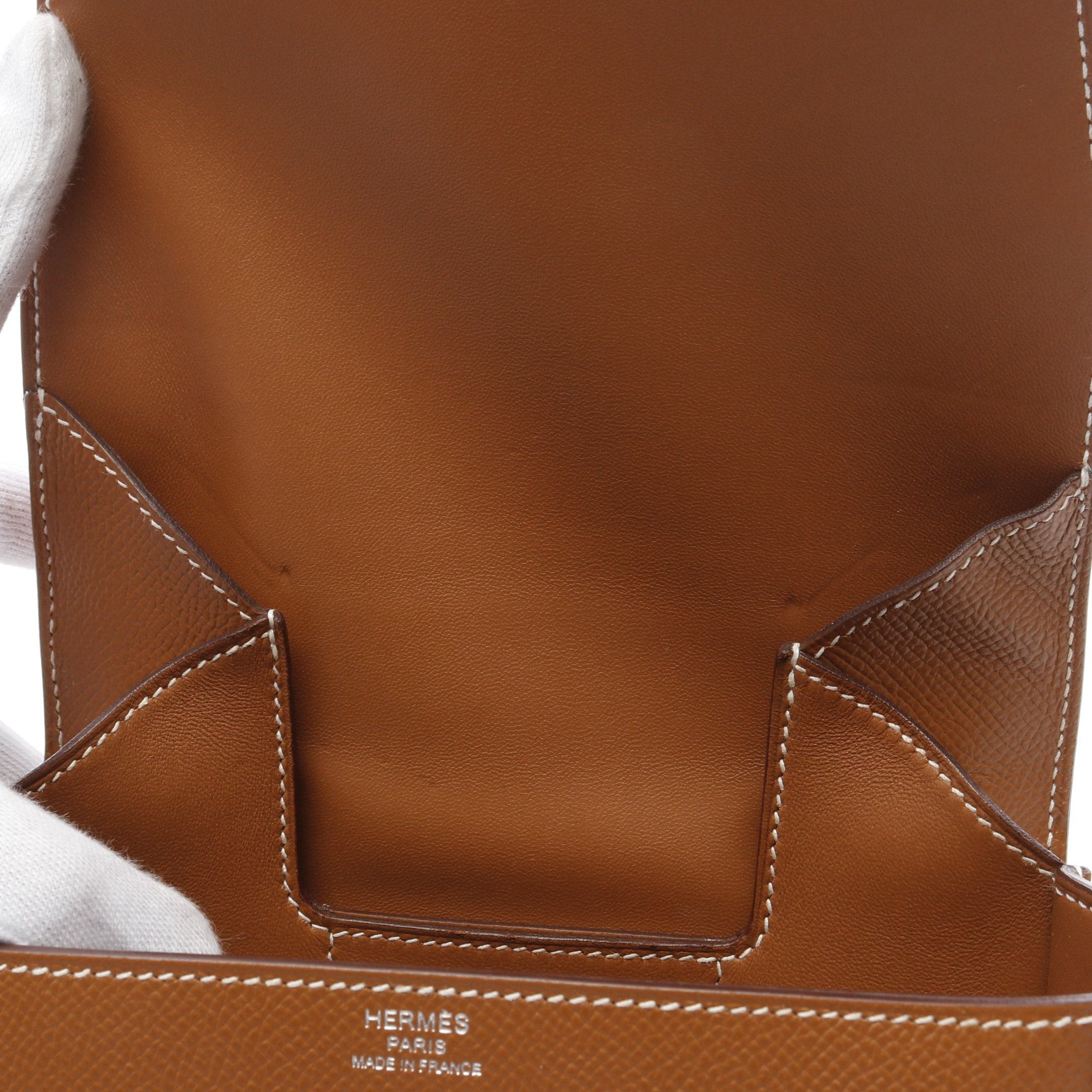 Hermes Hermes Della Cavalleria Mini Gold Shoulder Bag Veau Epsom Light Brown Silver Hardware Z Stamp Size ONE SIZE - 9 Thumbnail
