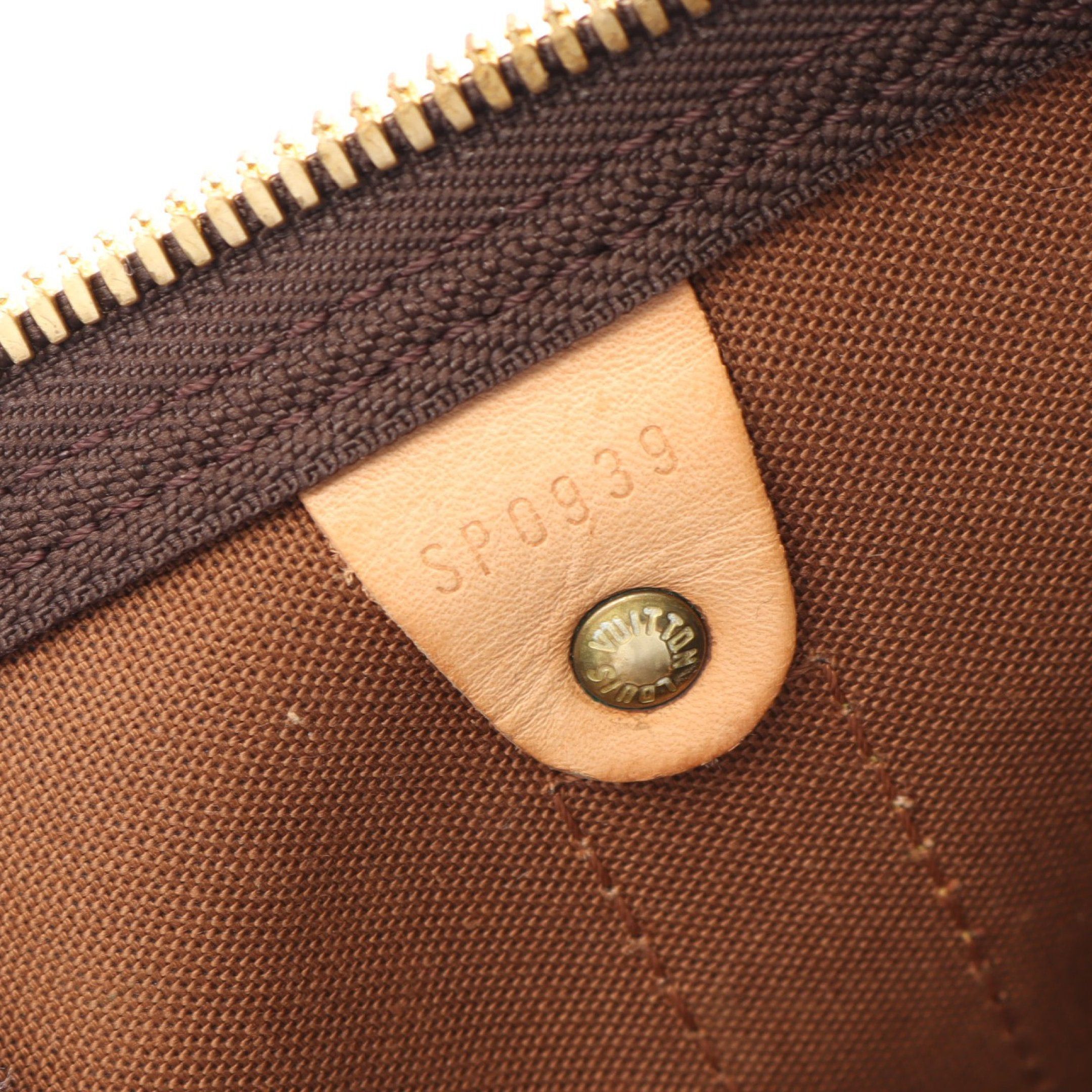 Louis Vuitton Louis Vuitton Keepall 50 Monogram Boston Bag Leather Brown Size ONE SIZE - 5 Thumbnail