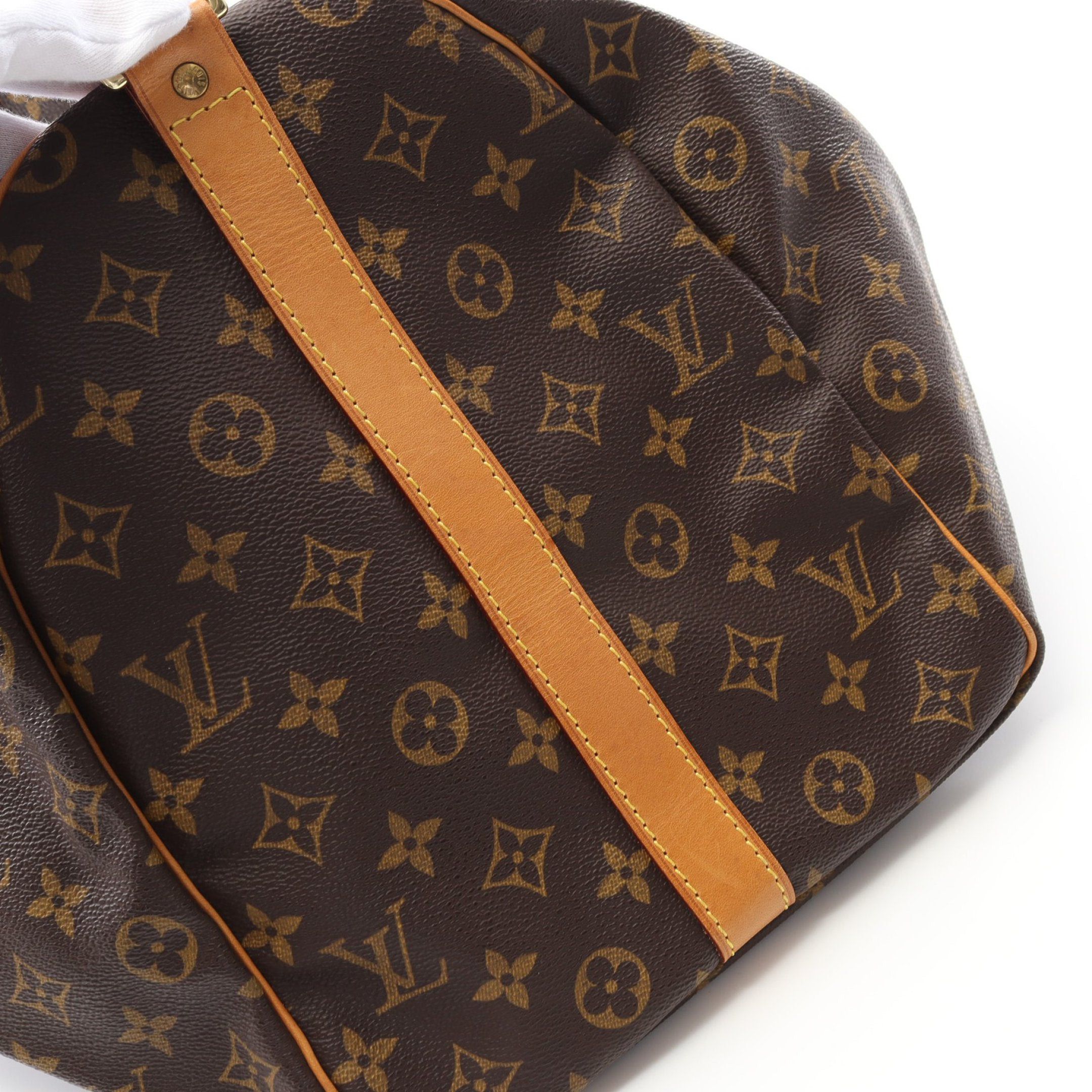 Louis Vuitton Louis Vuitton Keepall 50 Monogram Boston Bag Leather Brown Size ONE SIZE - 9 Thumbnail
