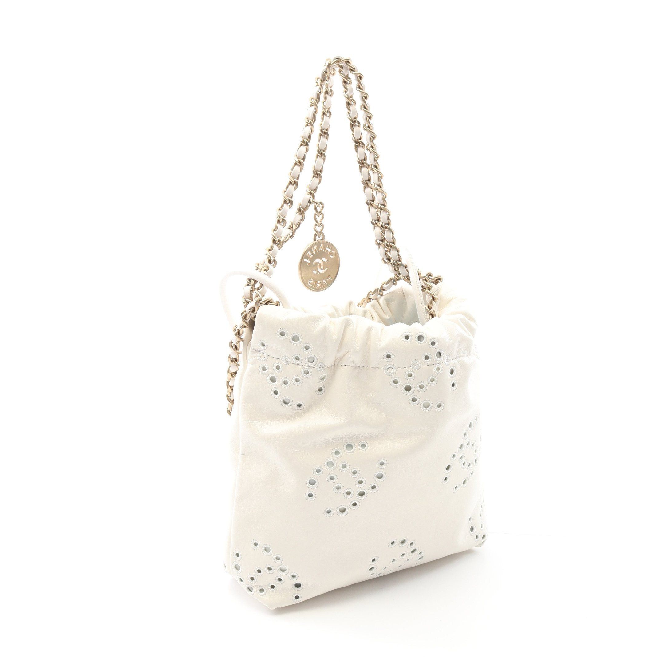 Chanel Chanel Chanel 22 Mini Chain Shoulder Bag Leather White Gold Hardware Size ONE SIZE - 2 Thumbnail