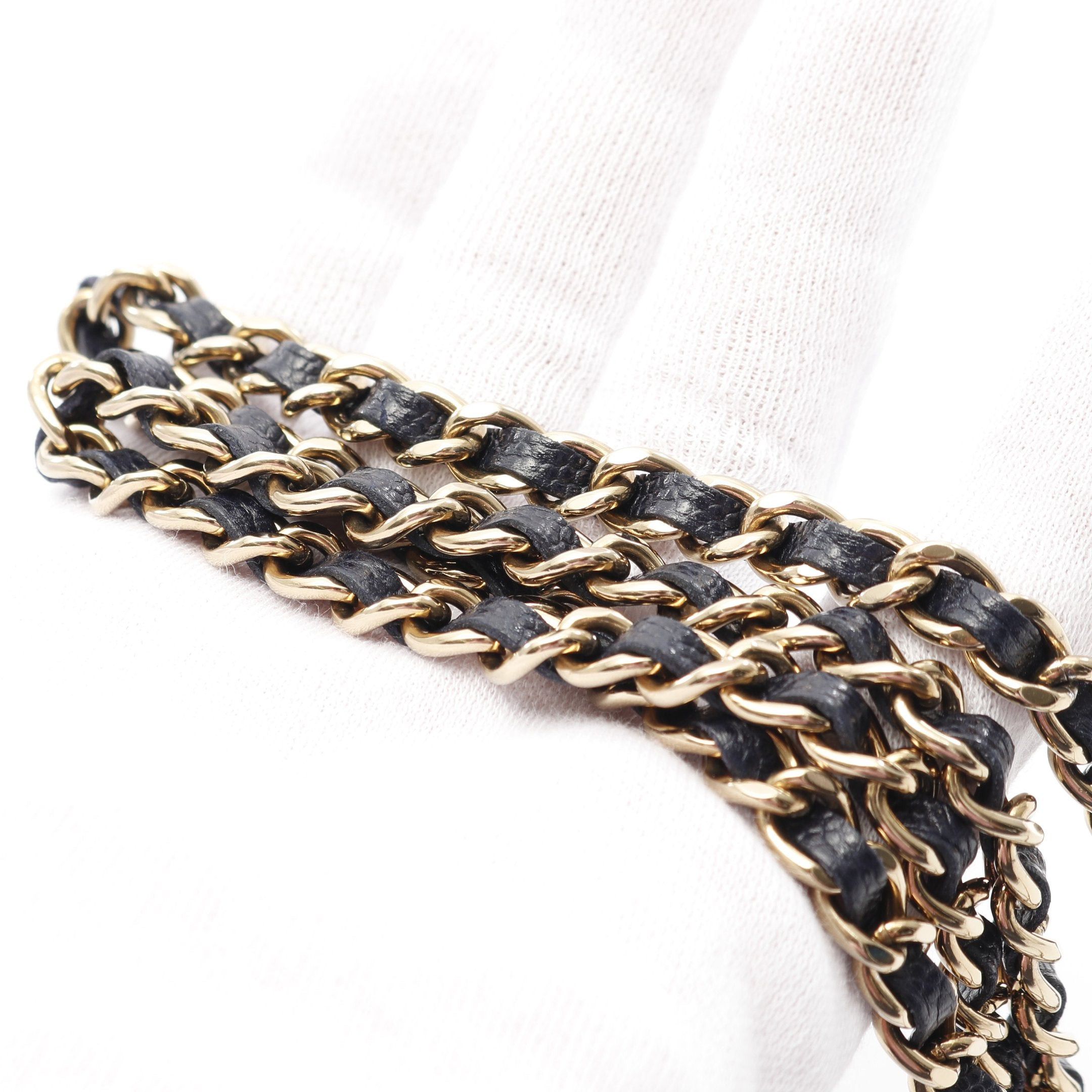 Chanel Chanel Matelasse Chain Wallet Caviar Skin Navy Gold Hardware Size ONE SIZE - 7 Thumbnail