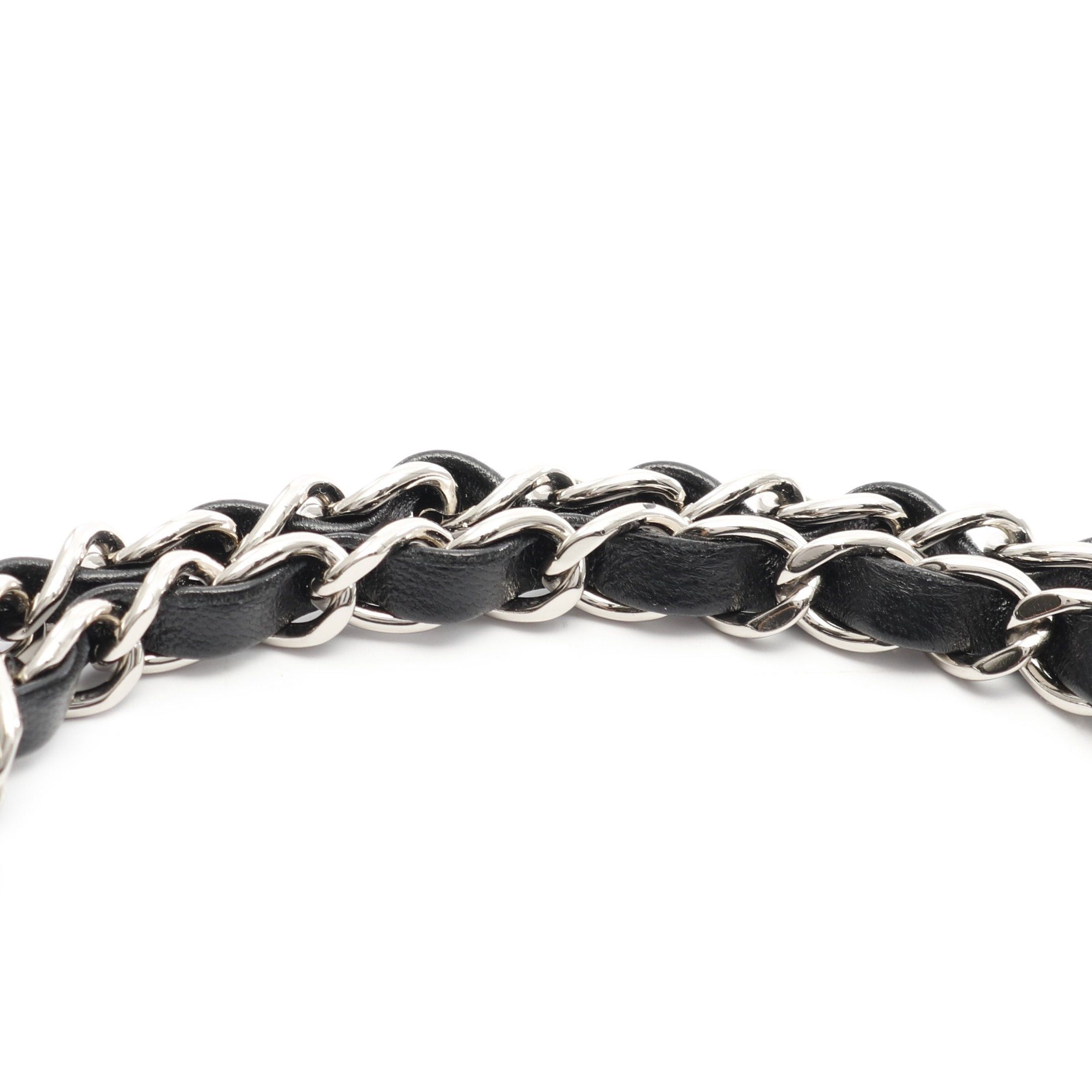 Chanel Chanel Matelasse Double Flap Chain Shoulder Bag Lambskin Black Silver Hardware Size ONE SIZE - 7 Thumbnail