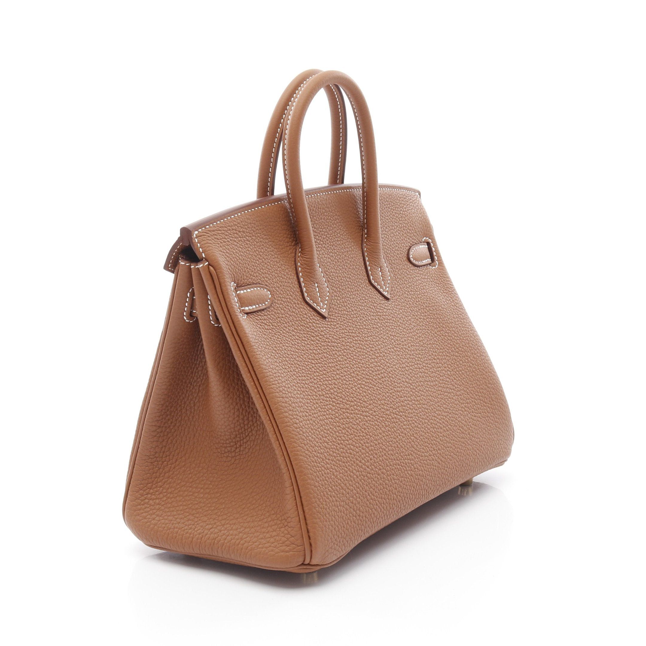 Hermes Hermes Birkin 25 Gold Handbag Togo Brown Hardware Double Engraved Size ONE SIZE - 2 Thumbnail