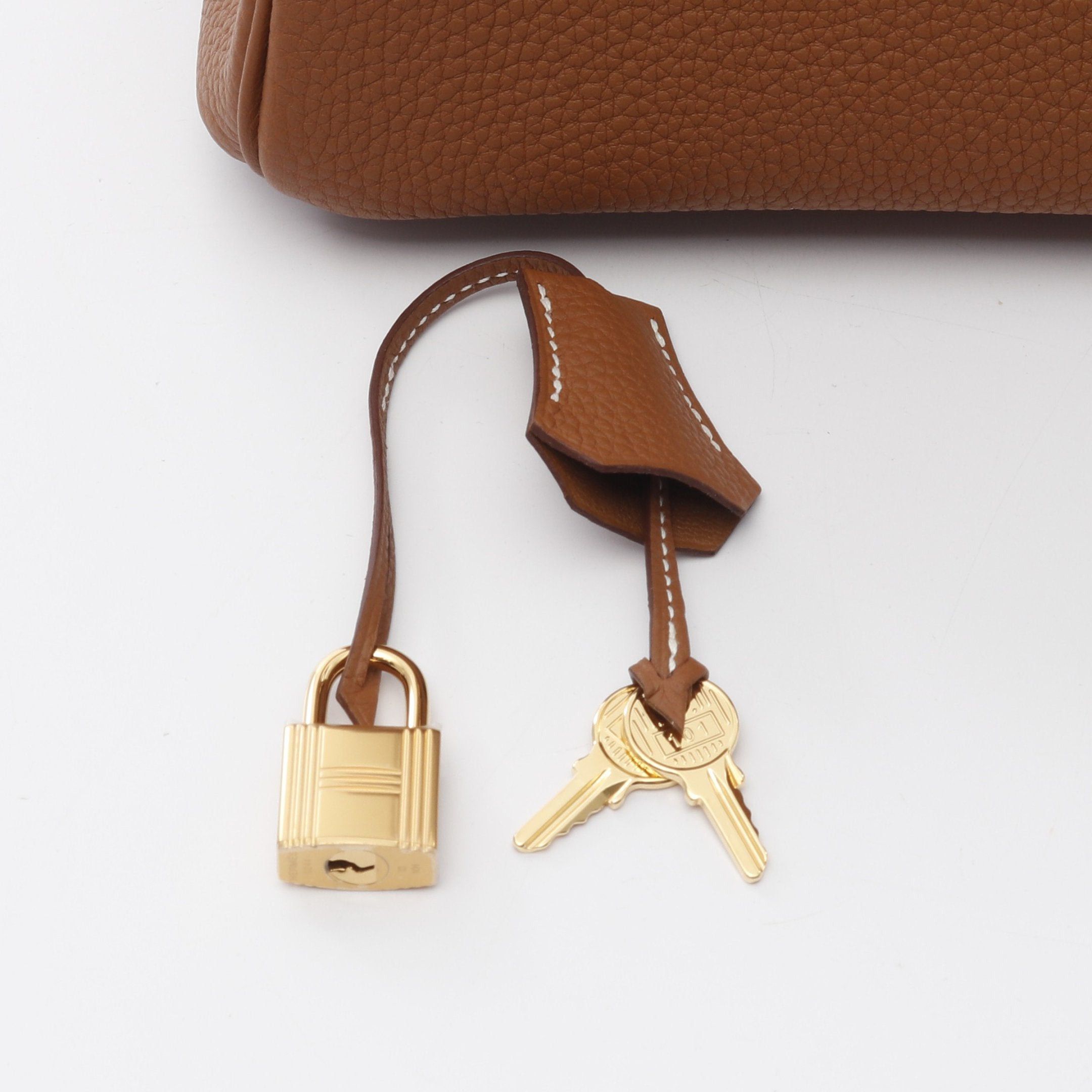 Hermes Hermes Birkin 25 Gold Handbag Togo Brown Hardware Double Engraved Size ONE SIZE - 6 Thumbnail