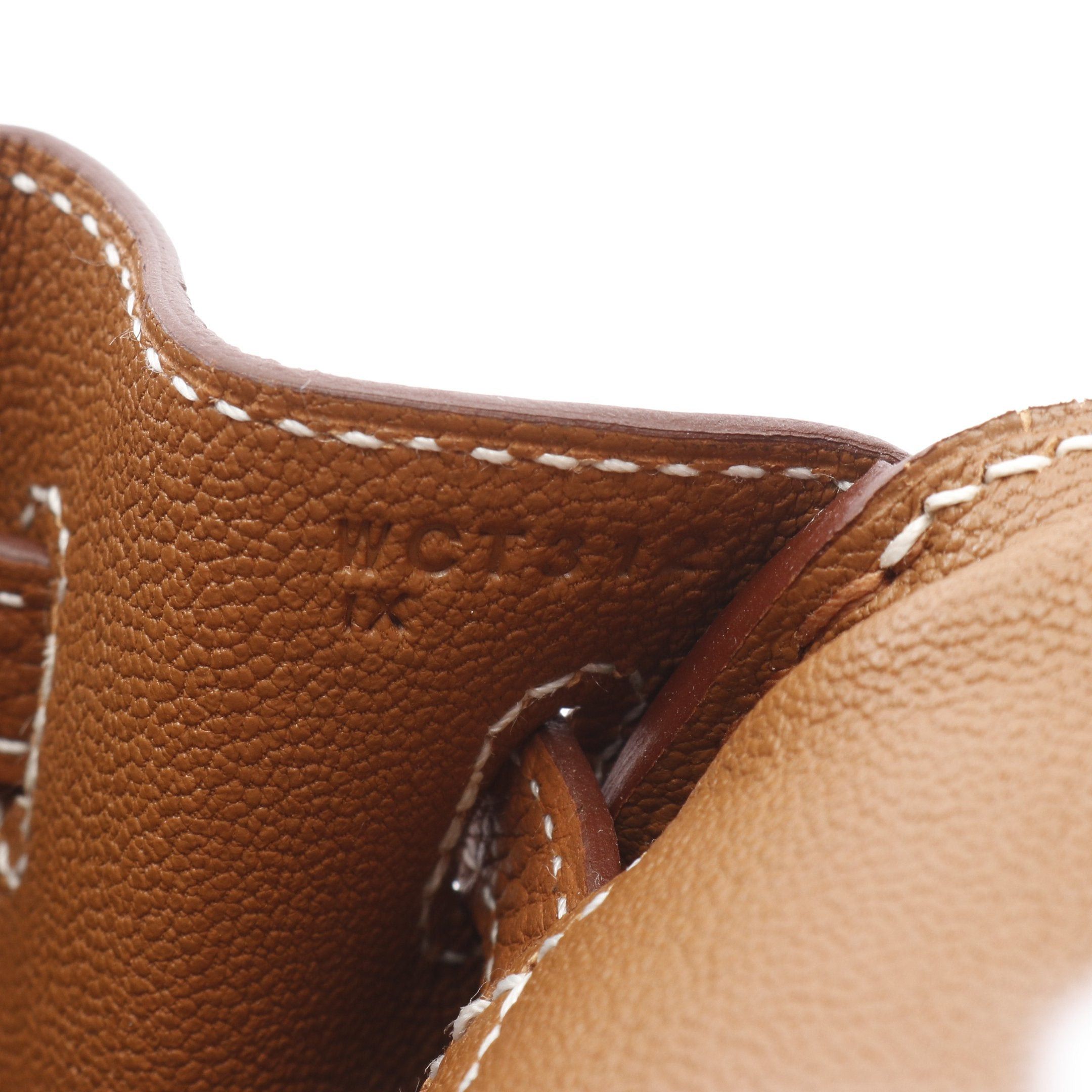 Hermes Hermes Birkin 25 Gold Handbag Togo Brown Hardware Double Engraved Size ONE SIZE - 5 Thumbnail