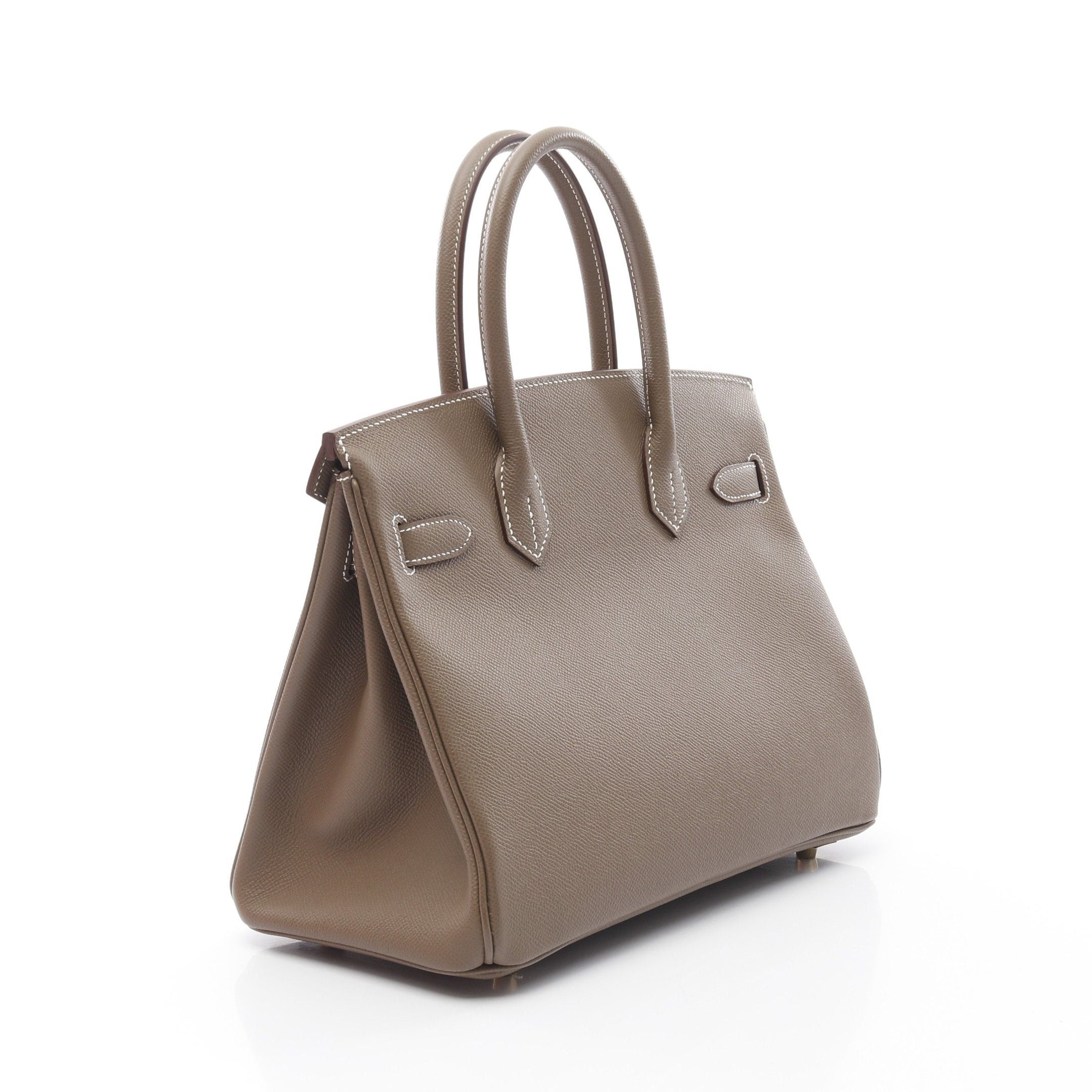 Hermes Hermes Birkin 30 Etoupe Handbag Veau Epsom Gray Brown Gold Hardware B Stamp Size ONE SIZE - 2 Thumbnail