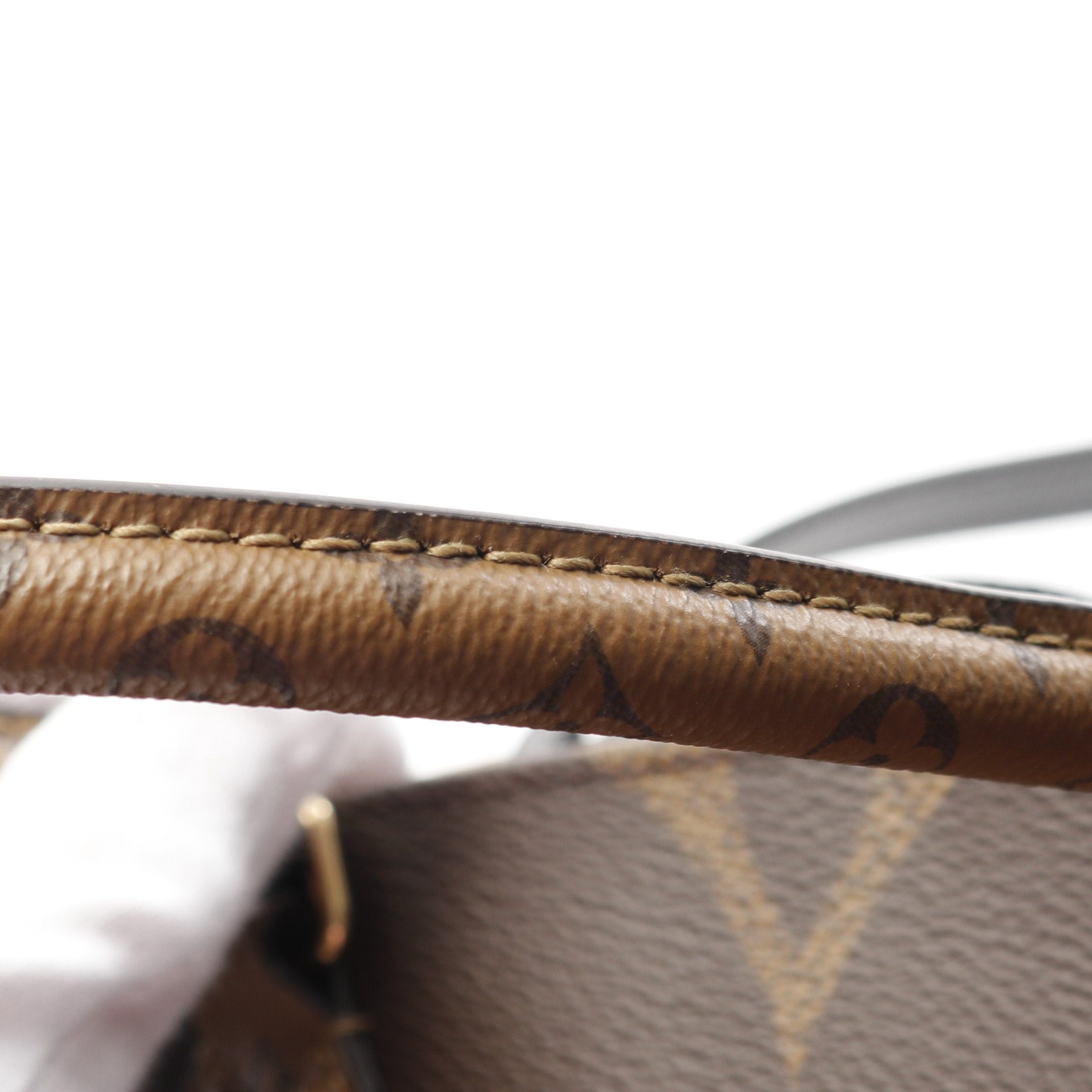 Louis Vuitton Louis Vuitton On-The-Go Mm Monogram Giant Reverse Shoulder Bag Tote Leather Brown Beige Size ONE SIZE - 8 Thumbnail