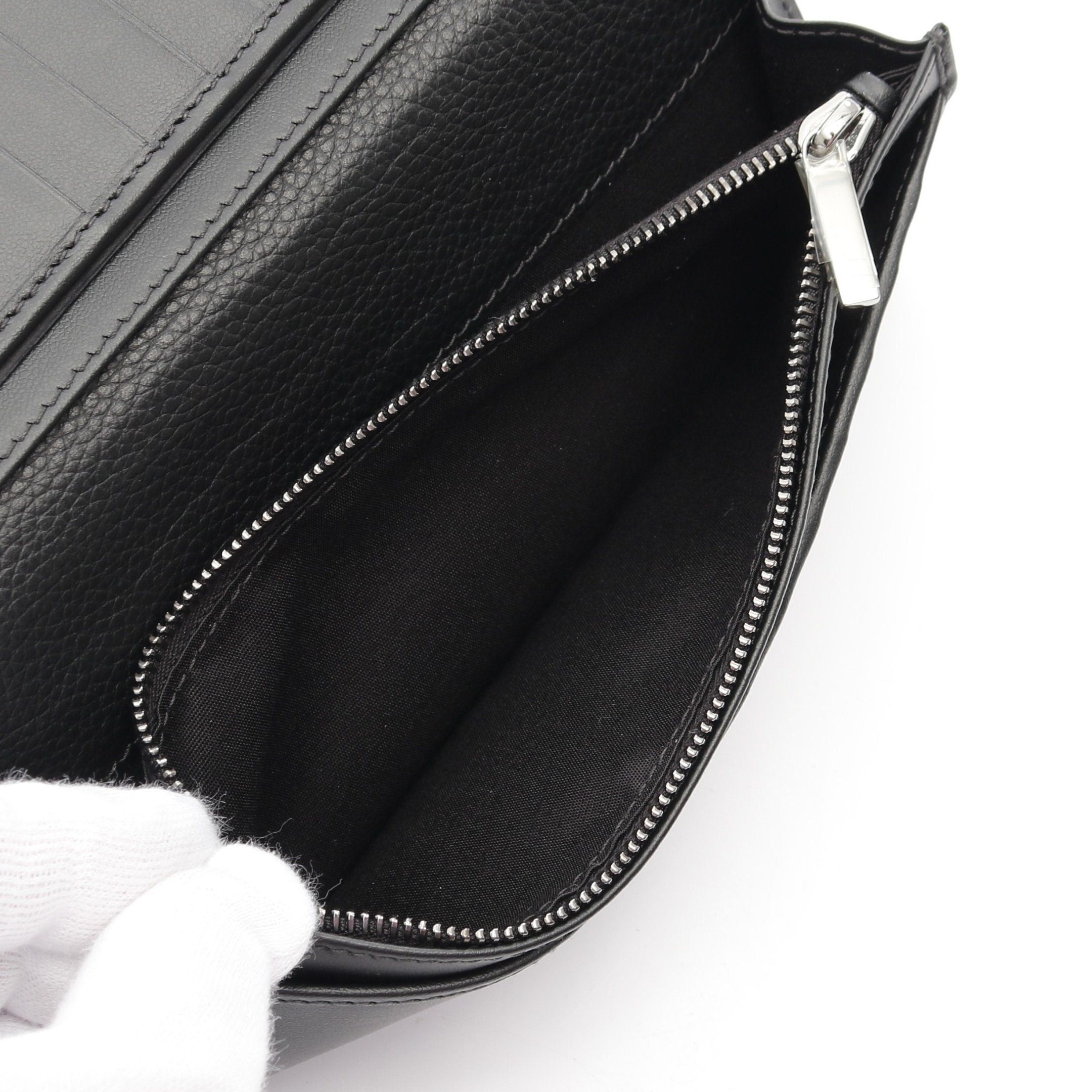 Dior Dior Cd Logo Bi-Fold Long Wallet Leather Black Size ONE SIZE - 5 Thumbnail