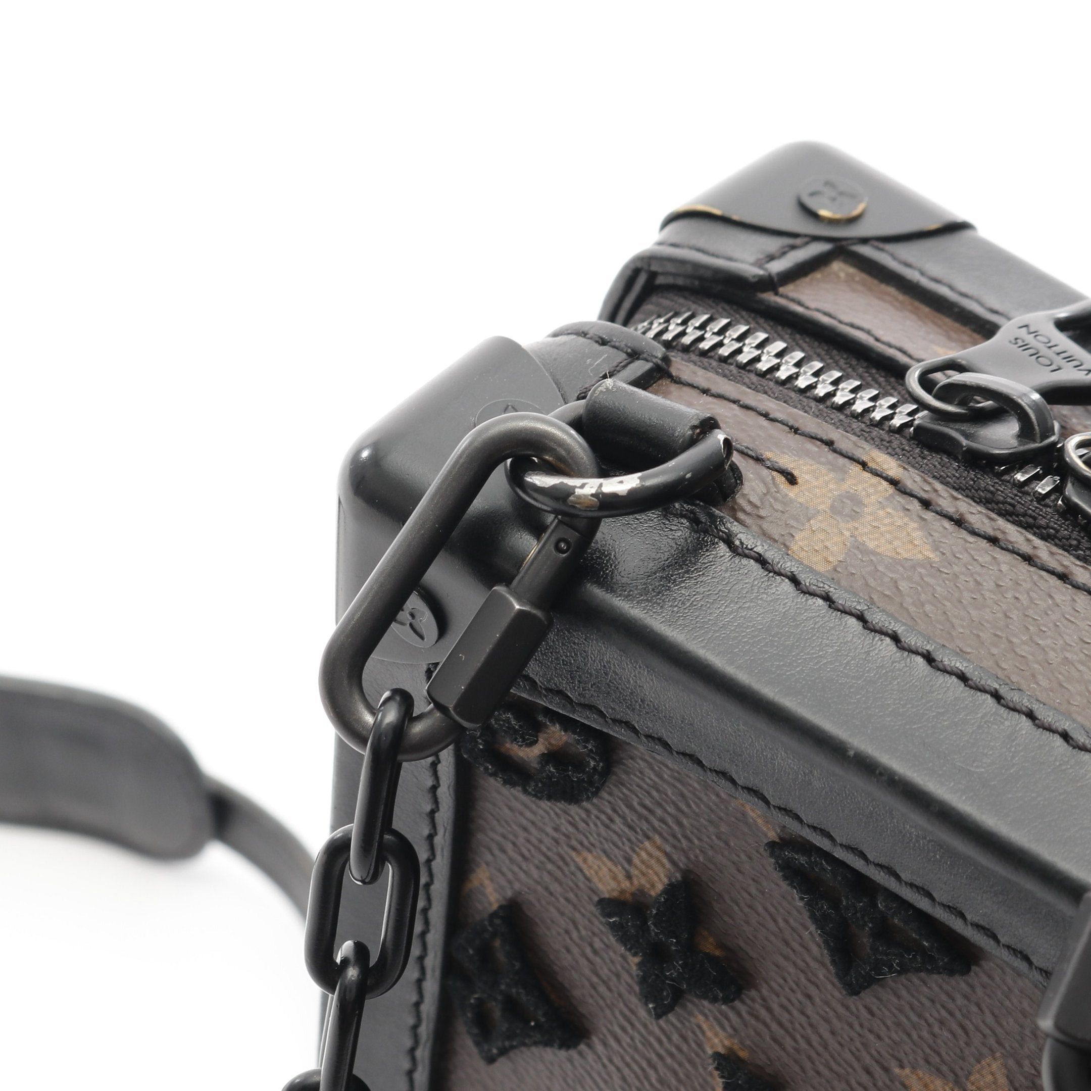 Louis Vuitton Louis Vuitton Vertical Soft Trunk Monogram Taffeta Chain Shoulder Bag Leather Brown Black Size ONE SIZE - 8 Thumbnail