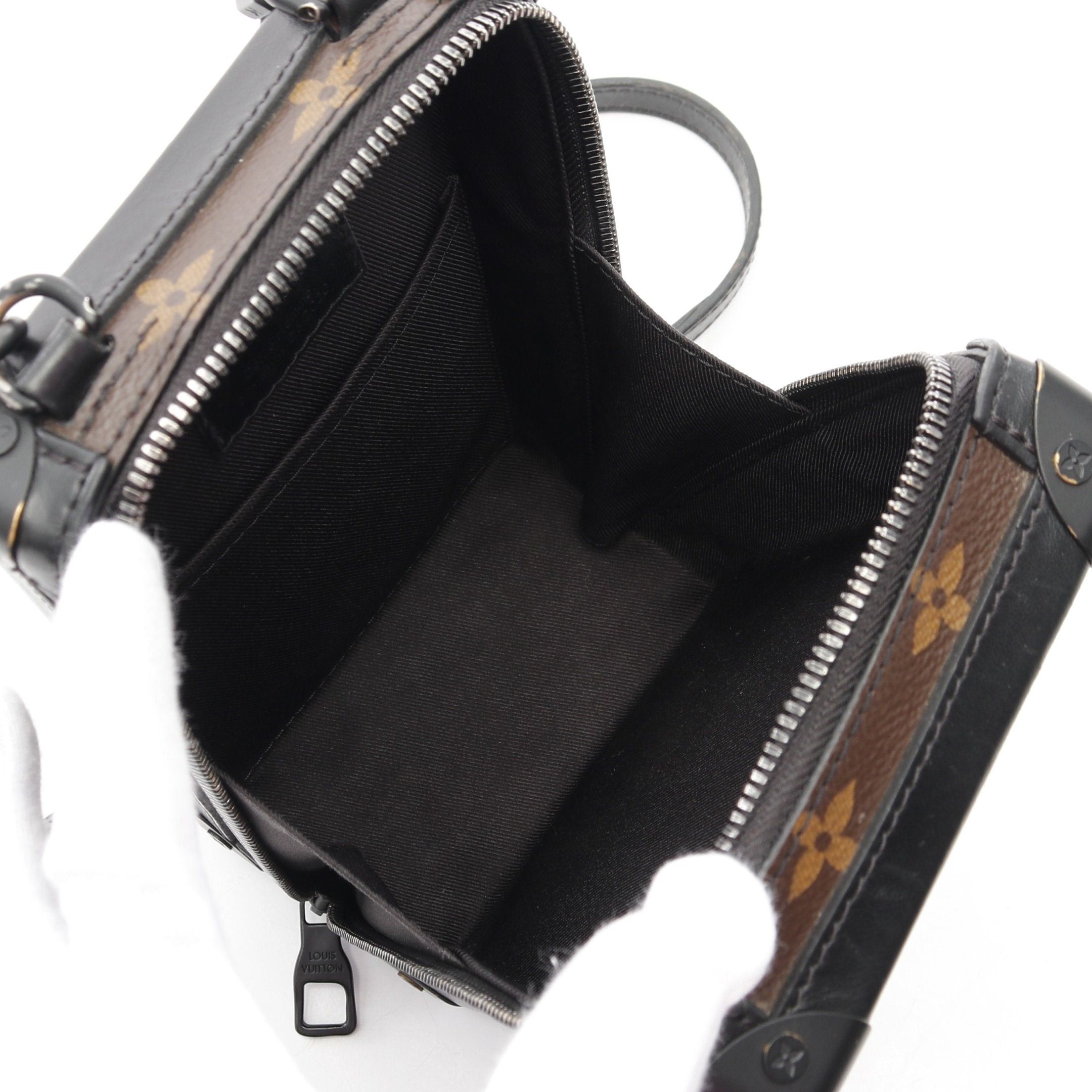 Louis Vuitton Louis Vuitton Vertical Soft Trunk Monogram Taffeta Chain Shoulder Bag Leather Brown Black Size ONE SIZE - 3 Thumbnail