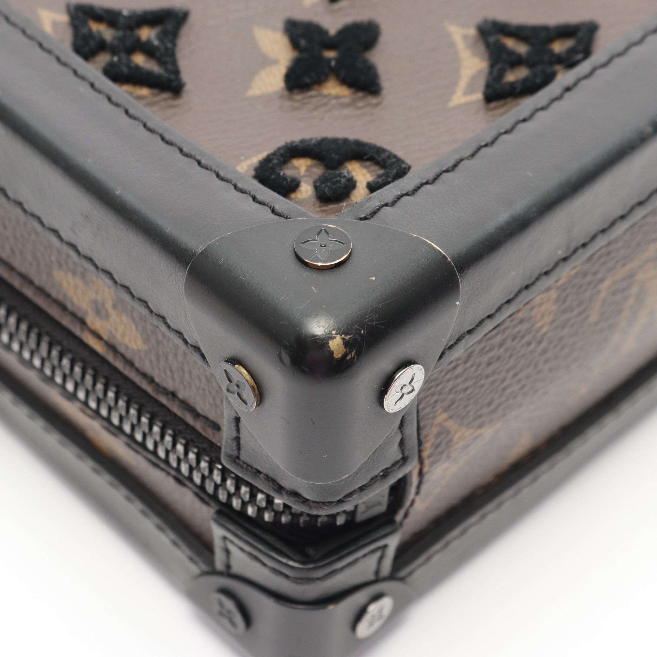 Louis Vuitton Louis Vuitton Vertical Soft Trunk Monogram Taffeta Chain Shoulder Bag Leather Brown Black Size ONE SIZE - 6 Thumbnail