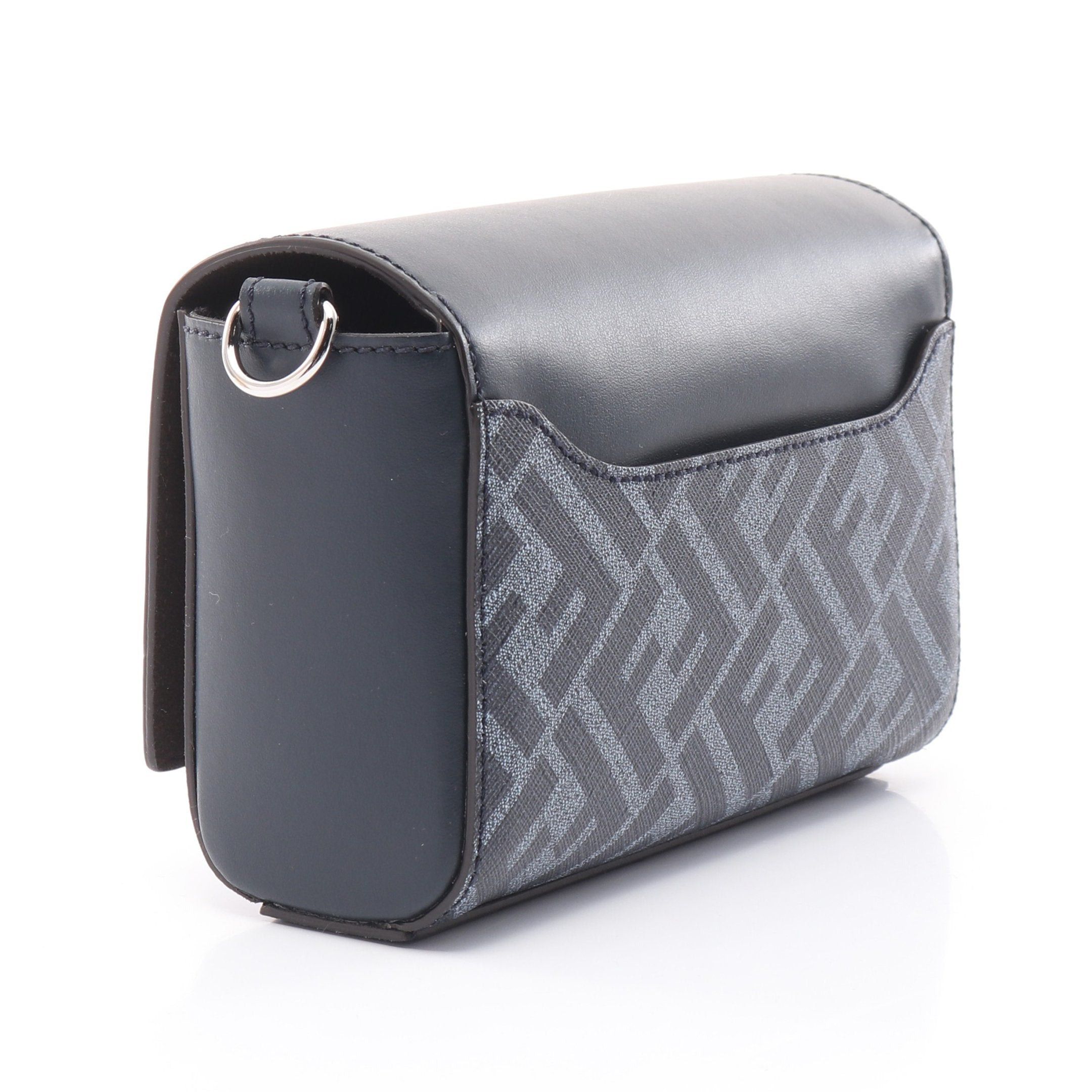 Fendi Fendi Ff Squared Compact Bag Shoulder Leather Navy Size ONE SIZE - 2 Thumbnail