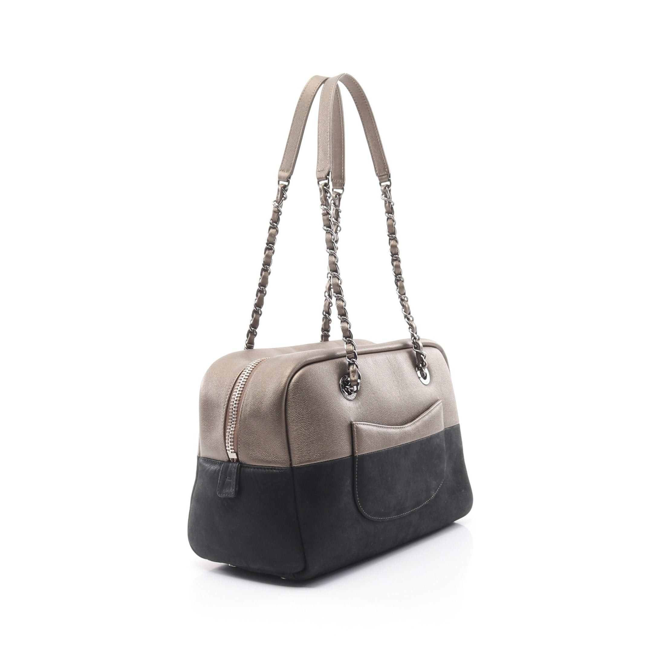 Chanel Chanel Coco Mark Charm Chain Shoulder Bag Caviar Skin Velvet Calfskin Black Bronze Silver Hardware Size ONE SIZE - 2 Thumbnail