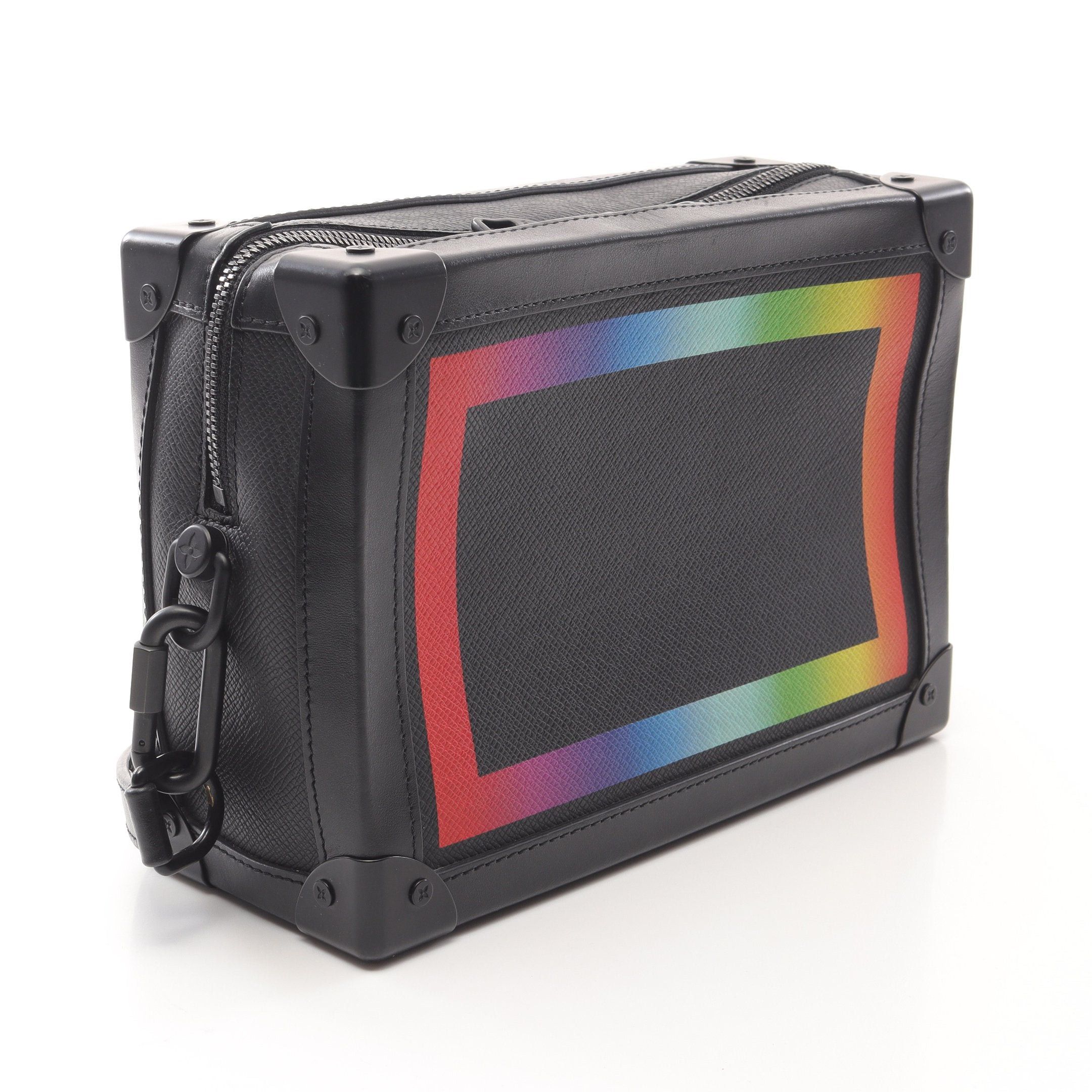 Louis Vuitton Louis Vuitton Soft Trunk Taiga Rainbow Shoulder Bag Leather Black Multicolor Size ONE SIZE - 2 Thumbnail