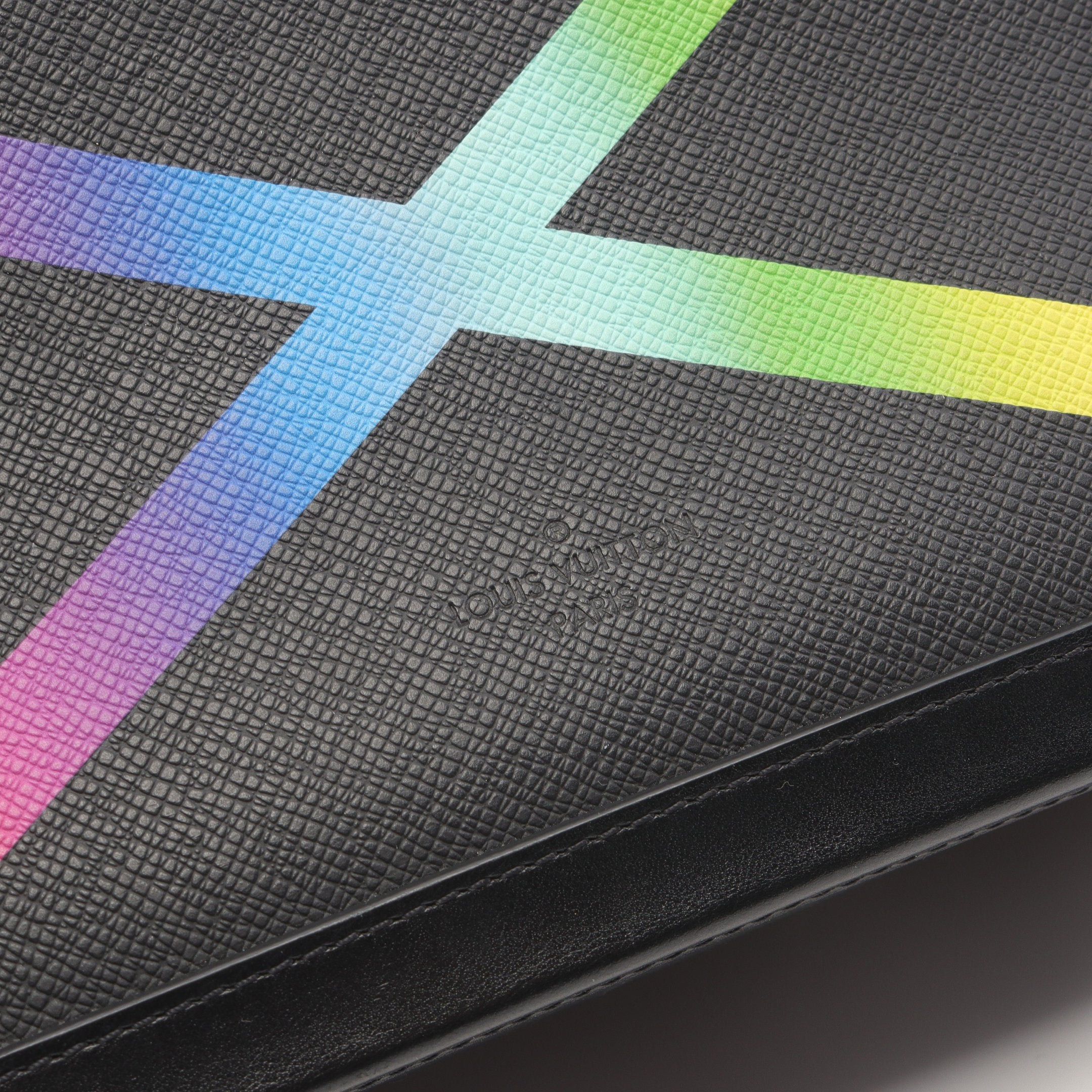 Louis Vuitton Louis Vuitton Soft Trunk Taiga Rainbow Shoulder Bag Leather Black Multicolor Size ONE SIZE - 12 Thumbnail