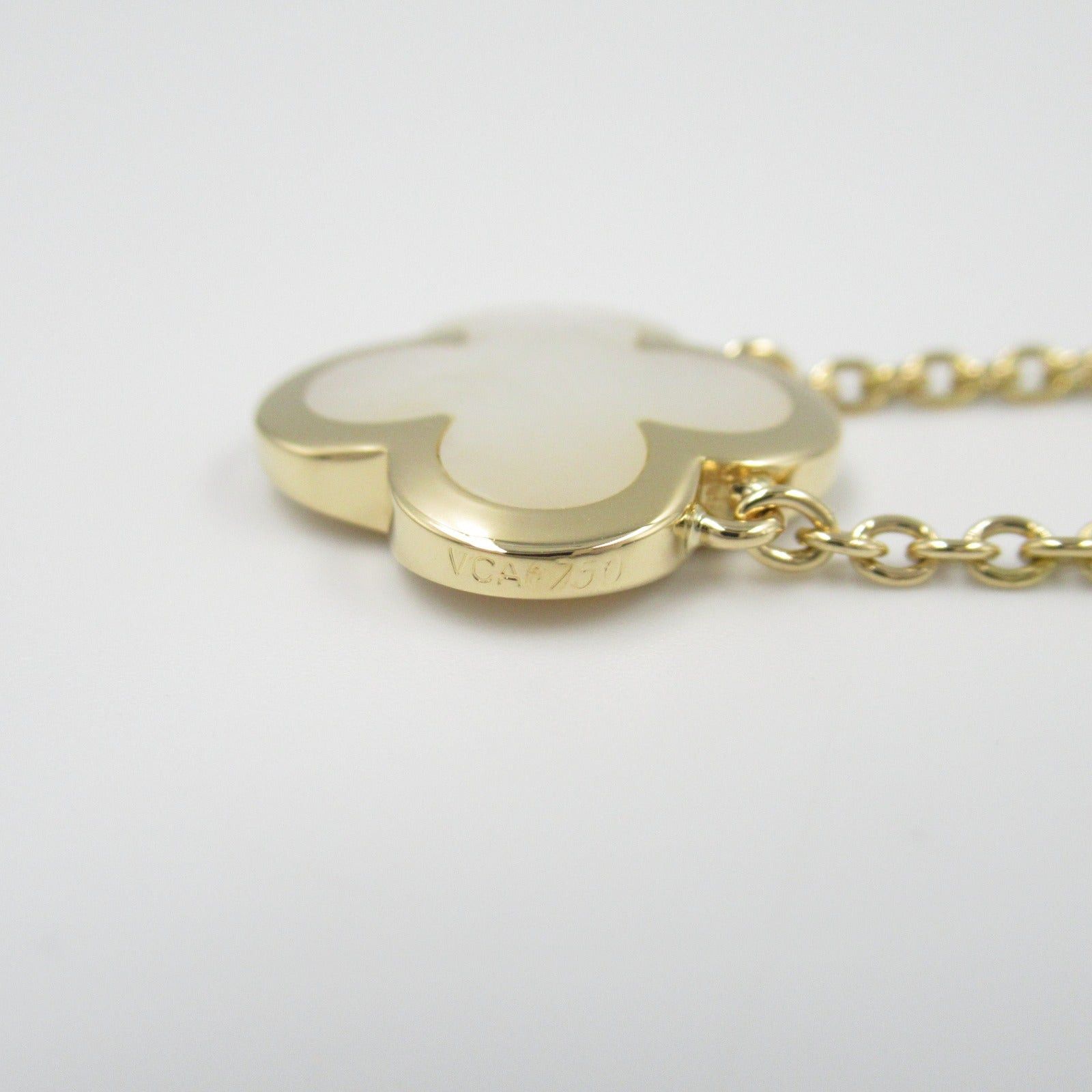 Van Cleef & Arpels Van Cleef Arpels Pure Alhambra Necklace Mother Of Pearl K18 (Yellow Gold) White Size ONE SIZE - 4 Thumbnail