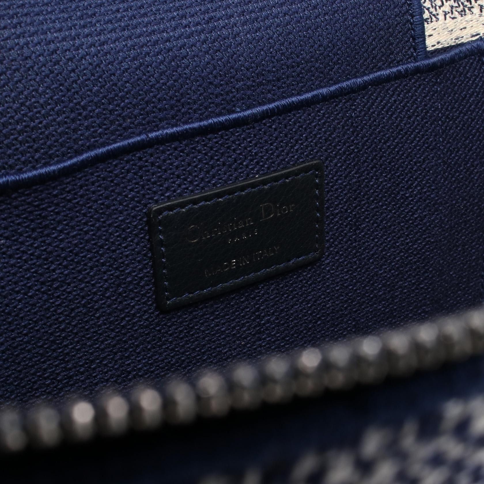 Dior Dior Travel Vanity Handbag Canvas Navy Off White Size ONE SIZE - 4 Thumbnail