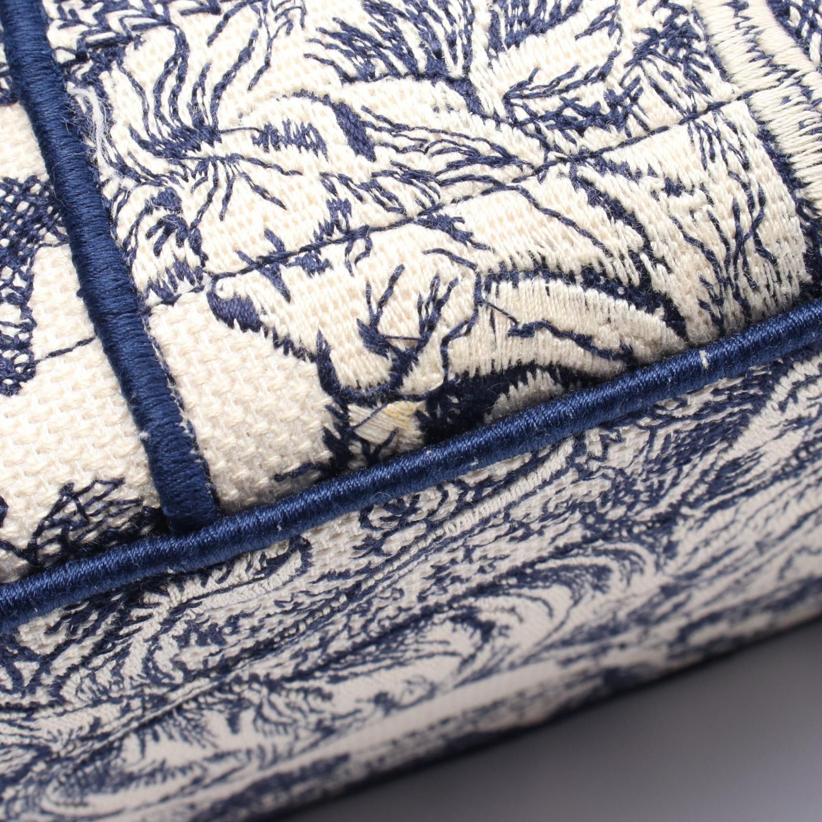 Dior Dior Travel Vanity Handbag Canvas Navy Off White Size ONE SIZE - 6 Thumbnail
