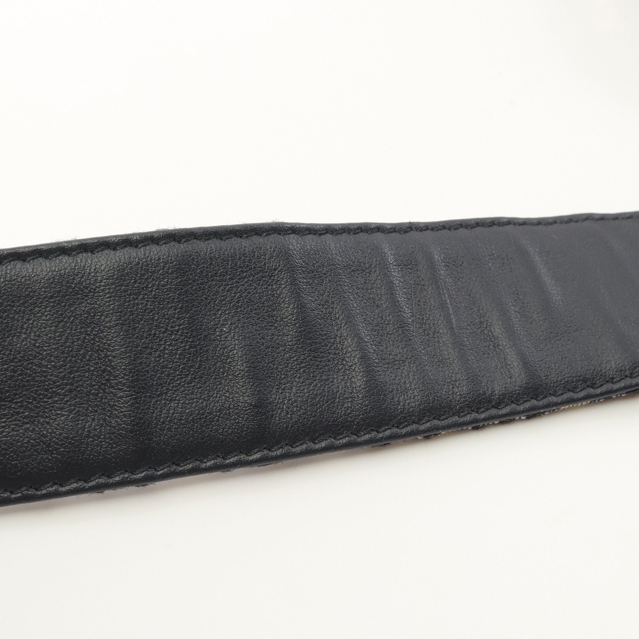 Dior Dior Cd Buckle Oblique Jacquard Belt Canvas Leather Navy Size ONE SIZE - 6 Thumbnail