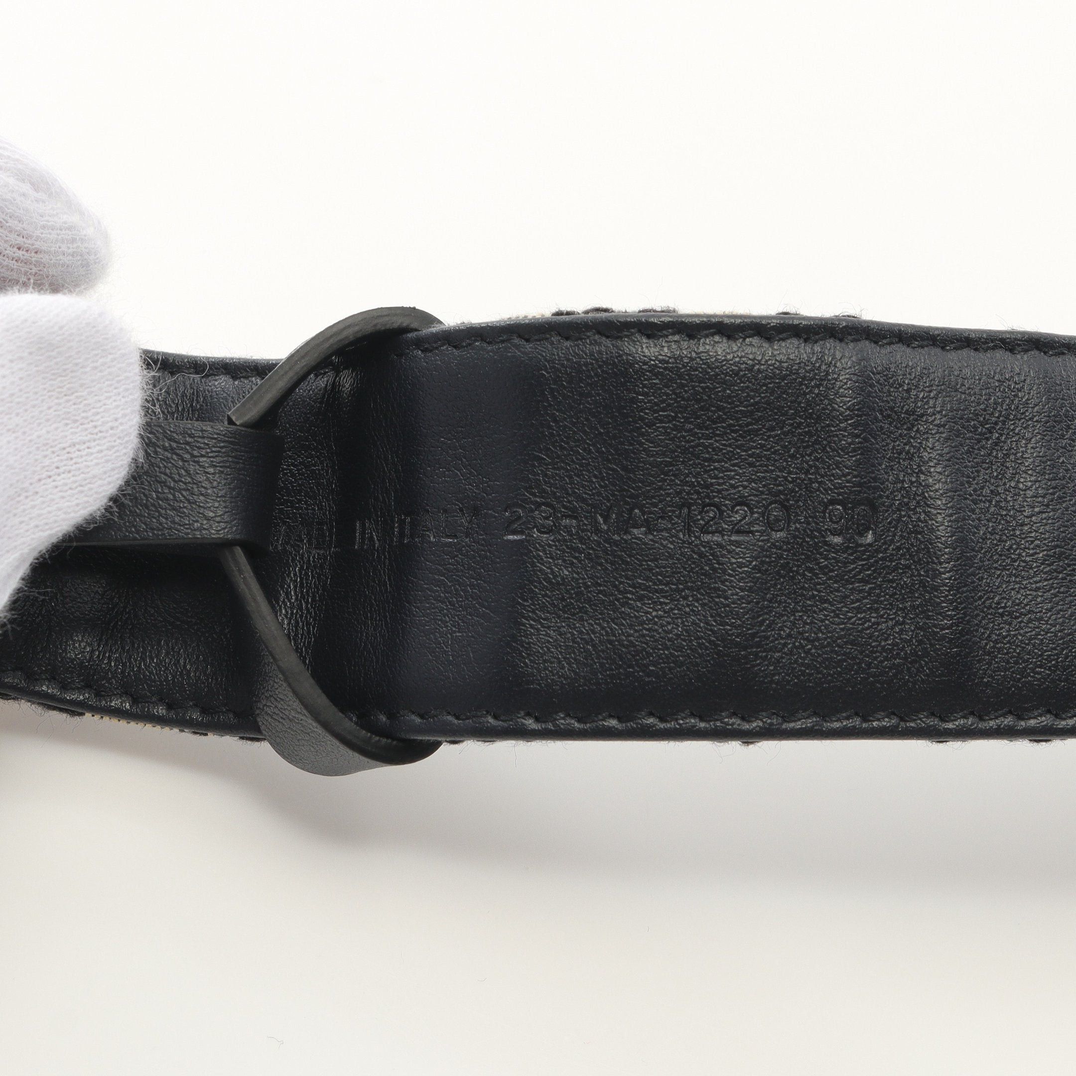 Dior Dior Cd Buckle Oblique Jacquard Belt Canvas Leather Navy Size ONE SIZE - 5 Thumbnail