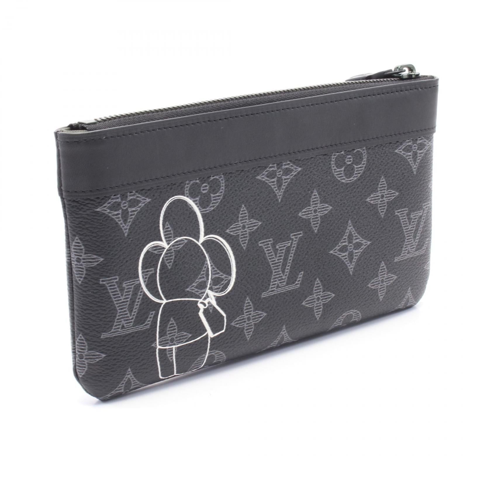 Louis Vuitton Louis Vuitton Pochette Apollo Pm Monogram Eclipse Vivienne Pouch Leather Black Size ONE SIZE - 2 Thumbnail