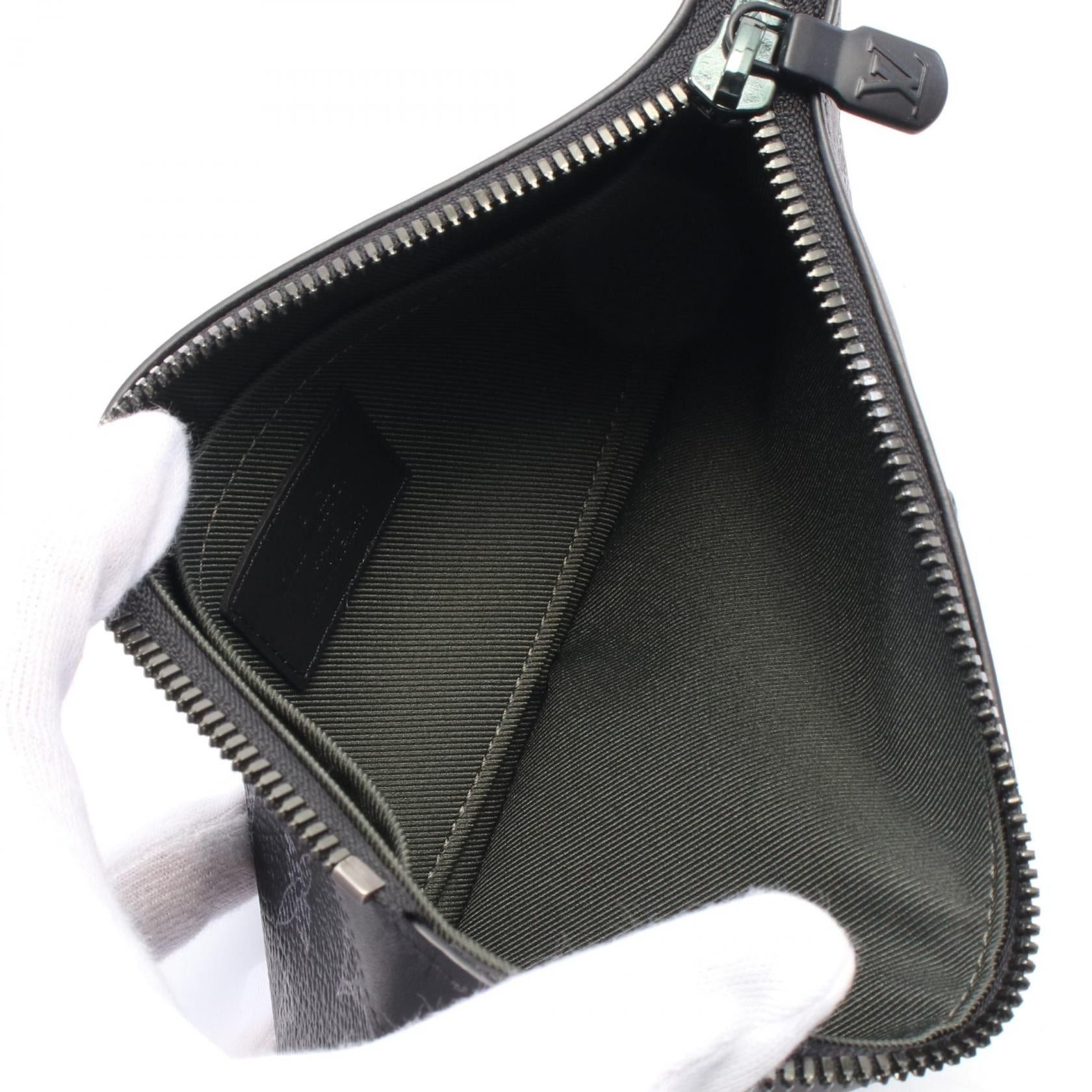 Louis Vuitton Louis Vuitton Pochette Apollo Pm Monogram Eclipse Vivienne Pouch Leather Black Size ONE SIZE - 3 Thumbnail