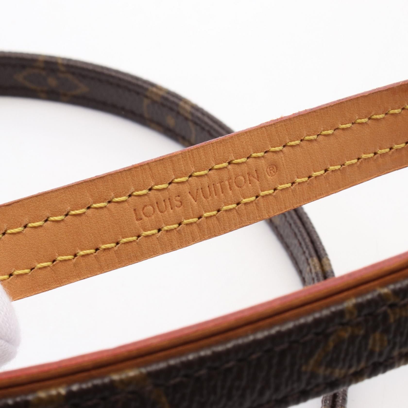 Louis Vuitton Louis Vuitton Less Baxter Mm Monogram Dog Leads Accessory Leather Brown With Corie Pm Size ONE SIZE - 4 Thumbnail