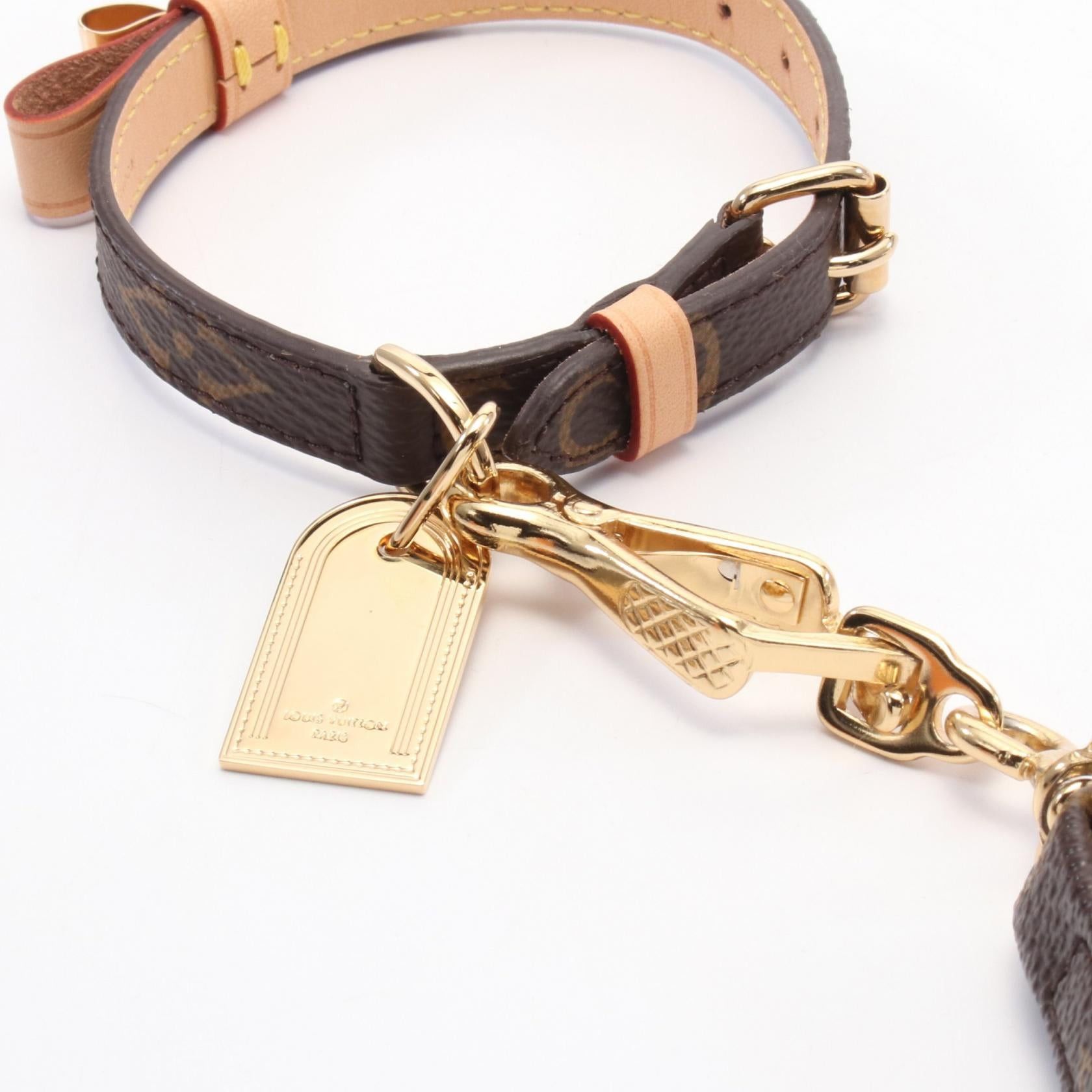 Louis Vuitton Louis Vuitton Less Baxter Mm Monogram Dog Leads Accessory Leather Brown With Corie Pm Size ONE SIZE - 3 Thumbnail