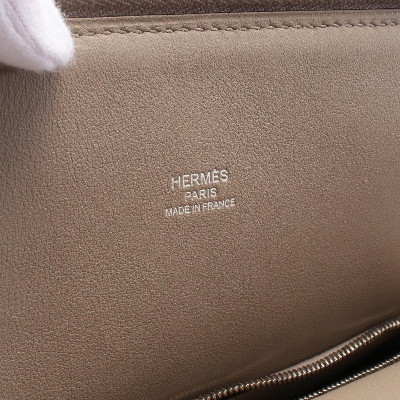 Hermes Hermes Transat Tourtiere Gray Handbag Taurillon Vino Brown Silver Hardware D Stamp Size ONE SIZE - 4 Thumbnail