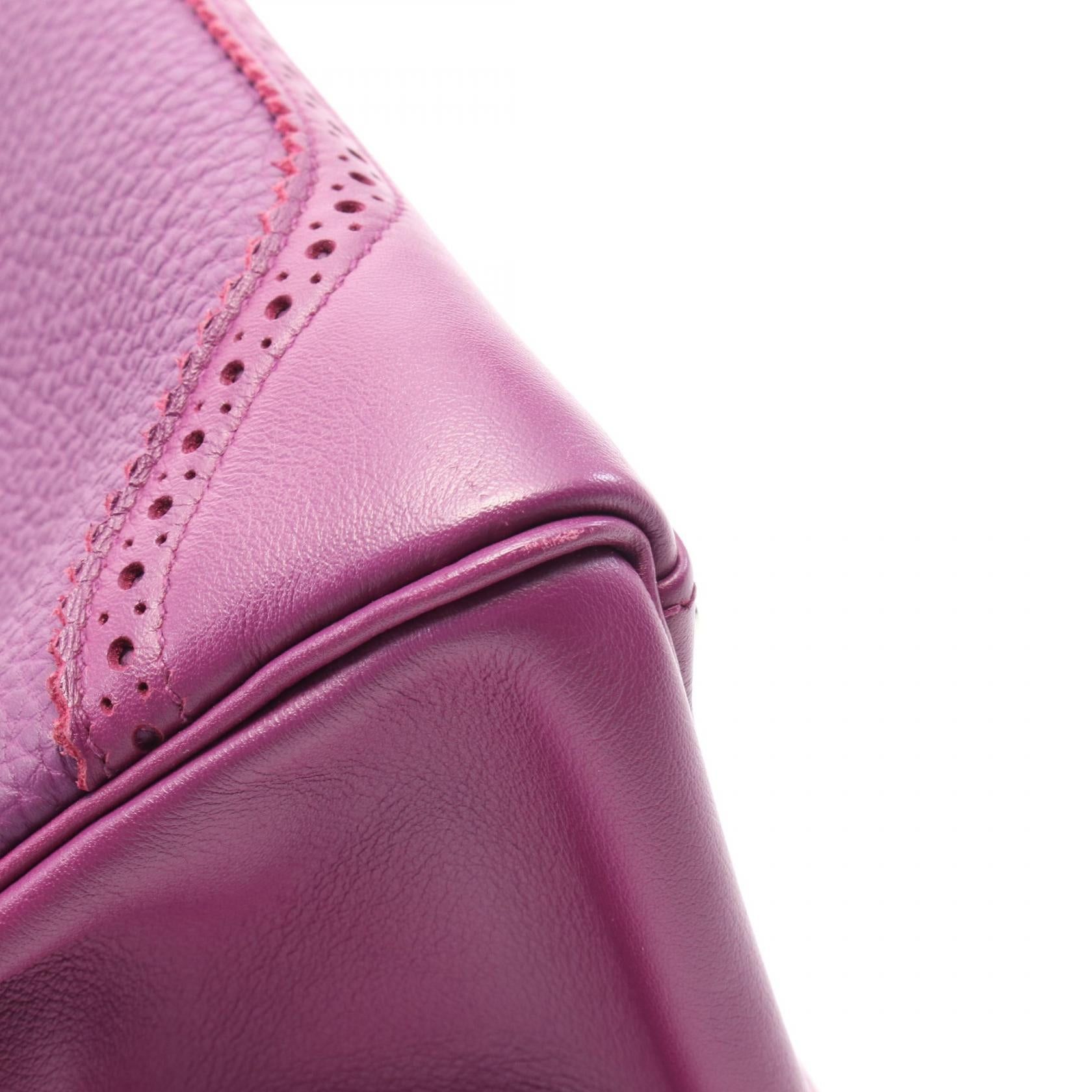 Hermes Hermes Kelly Gillies 35 Anemone Handbag Togo Veau Swift Purple Silver Hardware Inner Stitch R Engraved Size ONE SIZE - 8 Thumbnail
