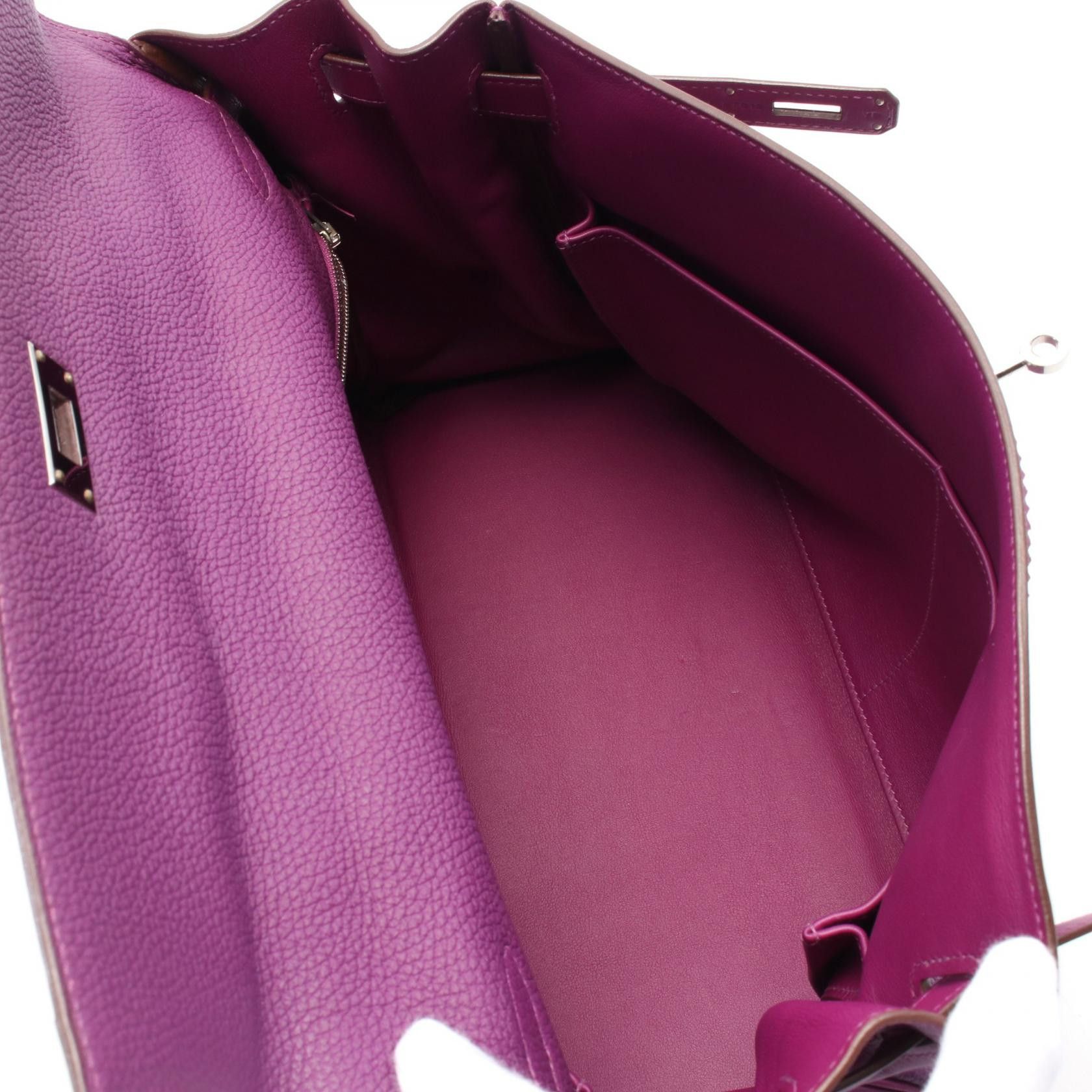 Hermes Hermes Kelly Gillies 35 Anemone Handbag Togo Veau Swift Purple Silver Hardware Inner Stitch R Engraved Size ONE SIZE - 3 Thumbnail
