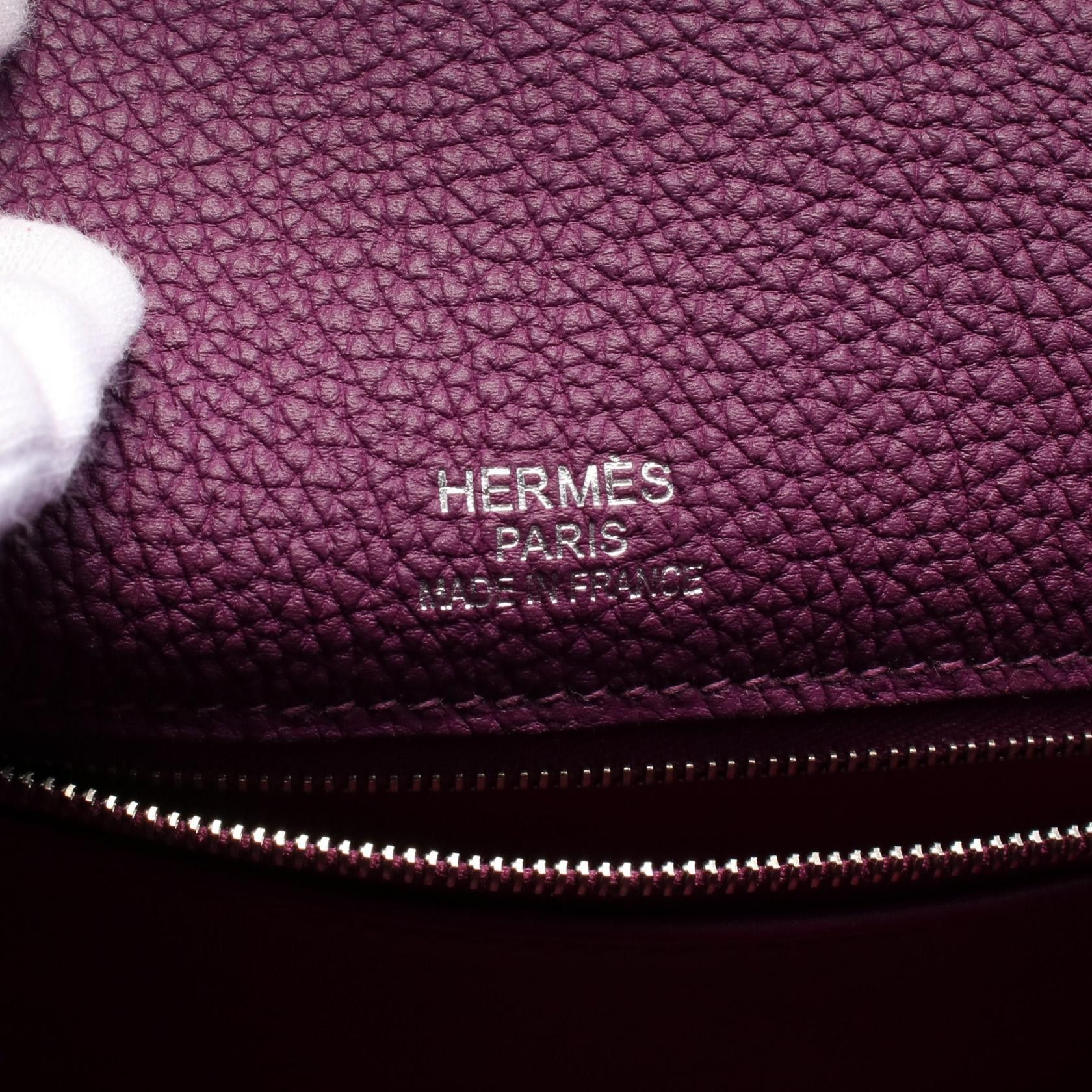 Hermes Hermes Kelly Gillies 35 Anemone Handbag Togo Veau Swift Purple Silver Hardware Inner Stitch R Engraved Size ONE SIZE - 4 Thumbnail