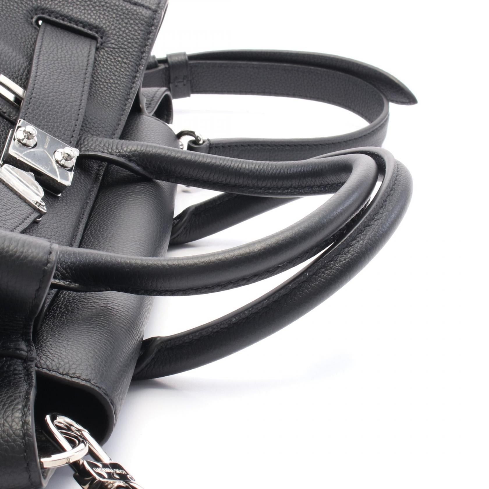 Louis Vuitton Louis Vuitton Georges Tote Mm Handbag Bag Leather Black Size ONE SIZE - 6 Thumbnail
