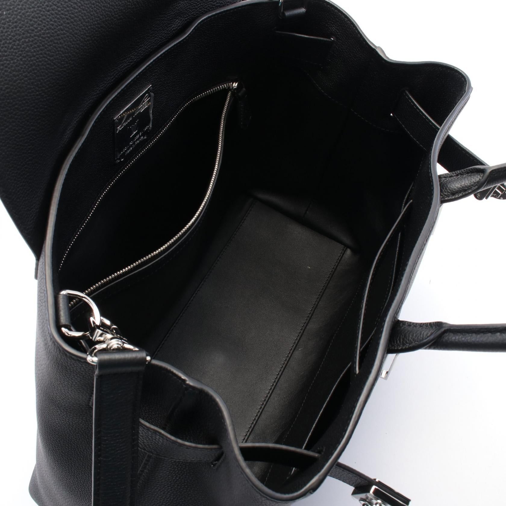 Louis Vuitton Louis Vuitton Georges Tote Mm Handbag Bag Leather Black Size ONE SIZE - 3 Thumbnail