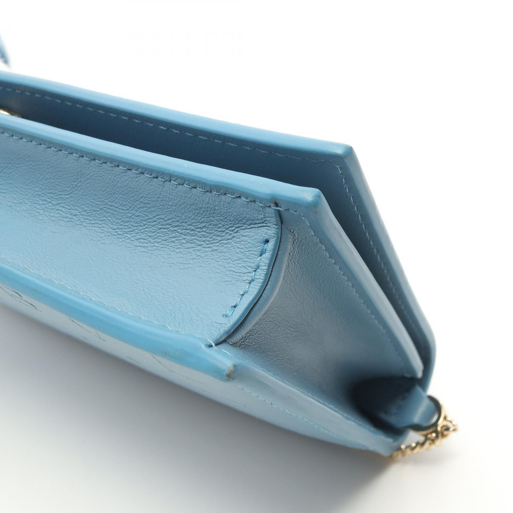 Bvlgari Bvlgari Infiniteum Chain Wallet Leather Light Blue Size ONE SIZE - 6 Thumbnail