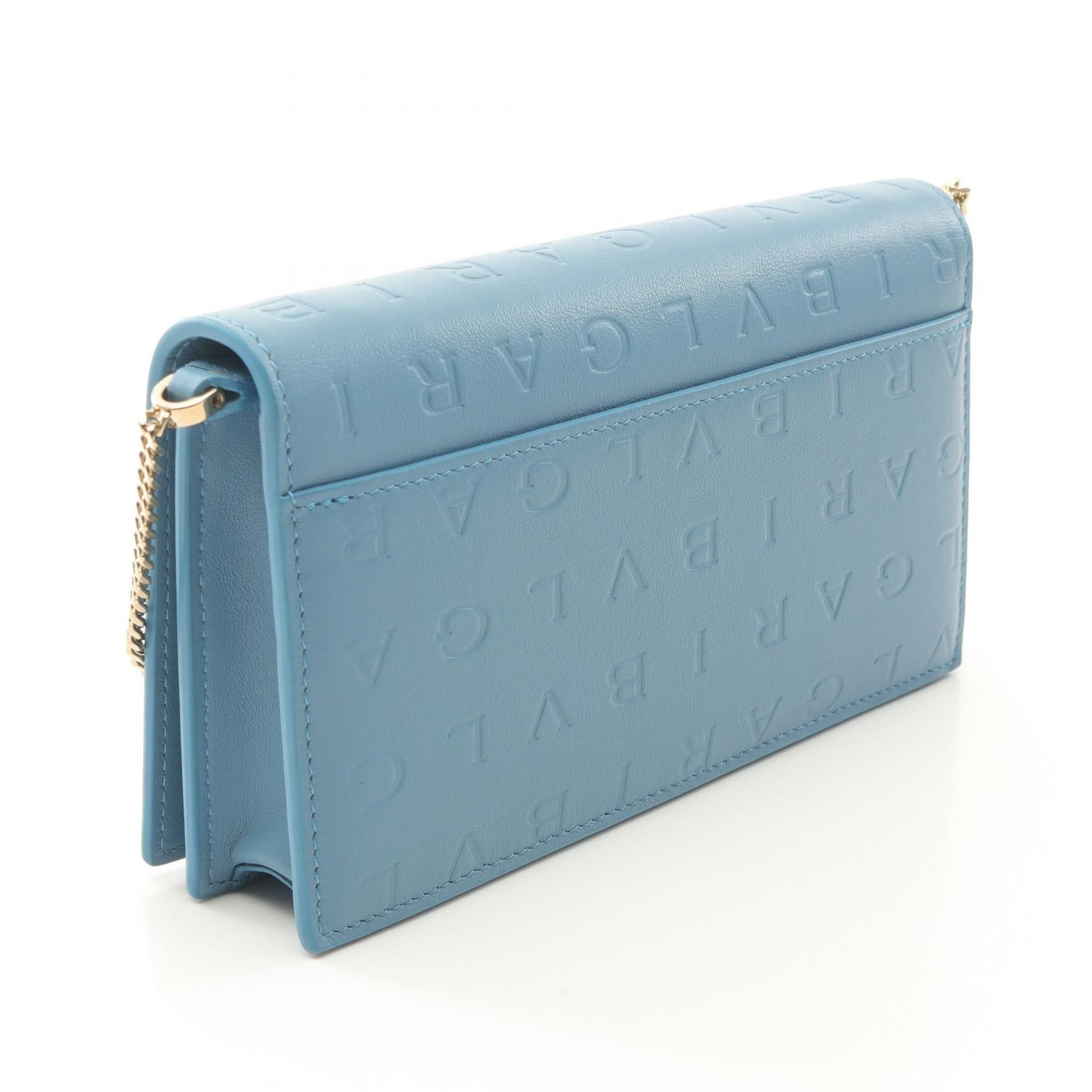 Bvlgari Bvlgari Infiniteum Chain Wallet Leather Light Blue Size ONE SIZE - 2 Thumbnail