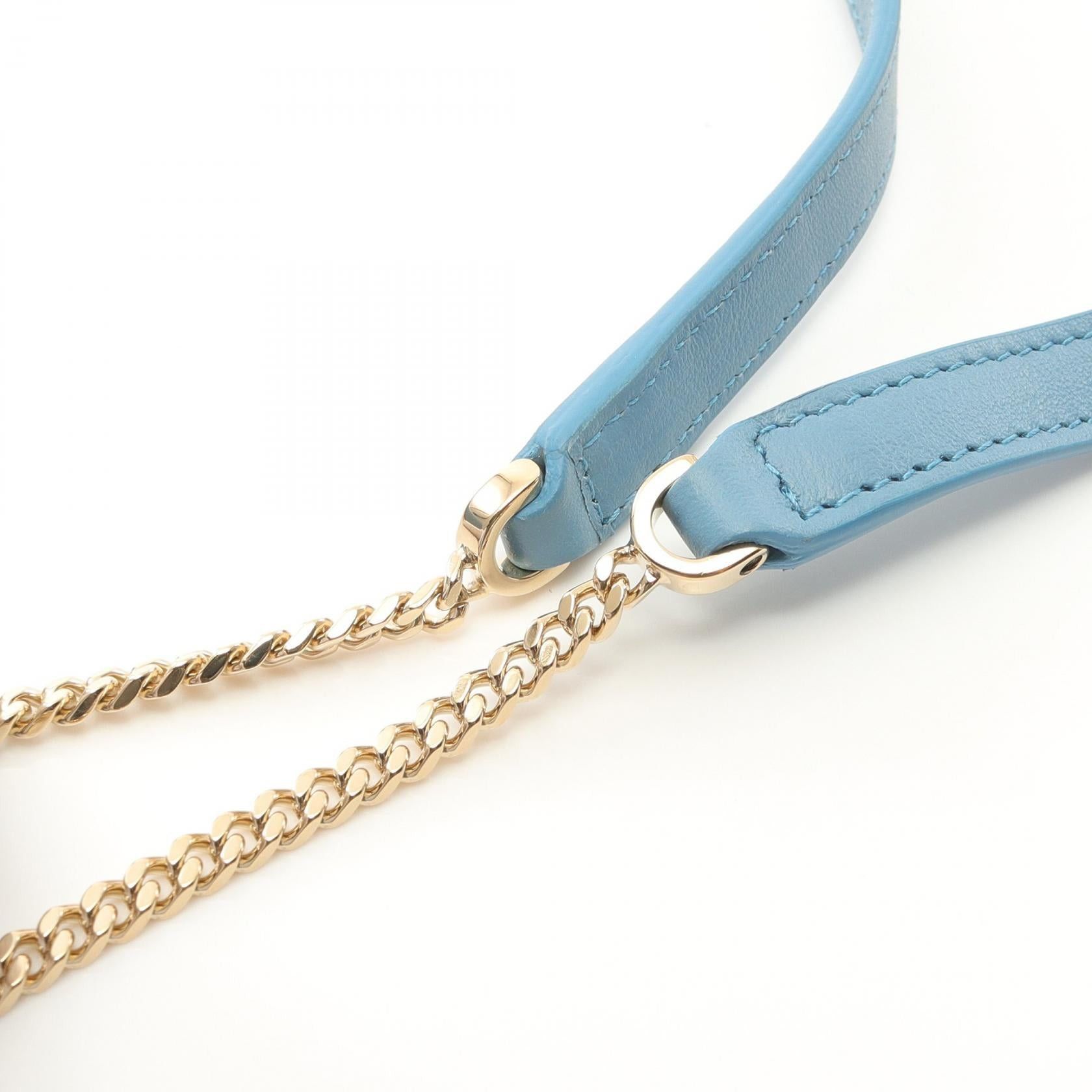 Bvlgari Bvlgari Infiniteum Chain Wallet Leather Light Blue Size ONE SIZE - 7 Thumbnail