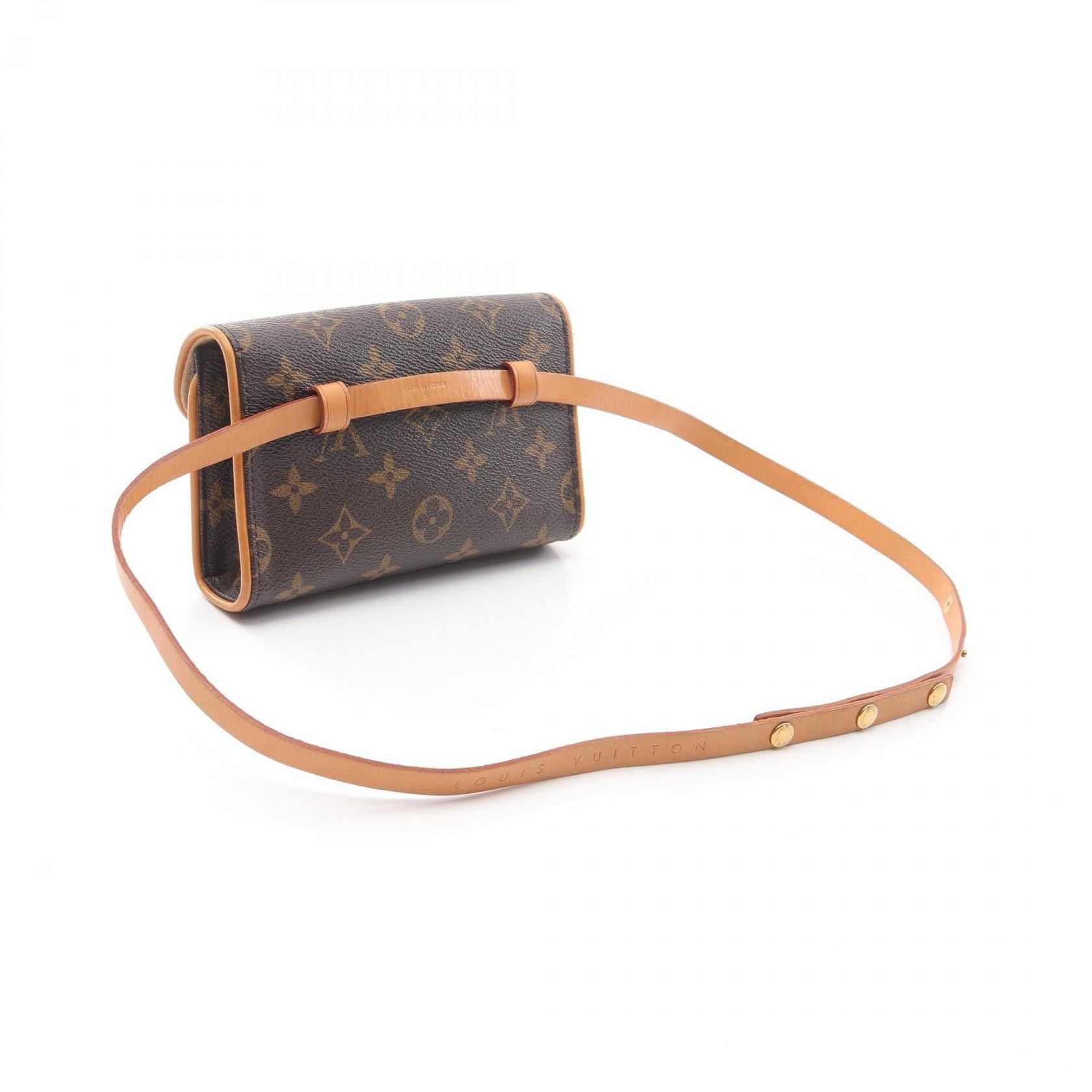 Louis Vuitton Louis Vuitton Pochette Florentine Monogram Body Bag Waist Leather Brown Size ONE SIZE - 2 Thumbnail