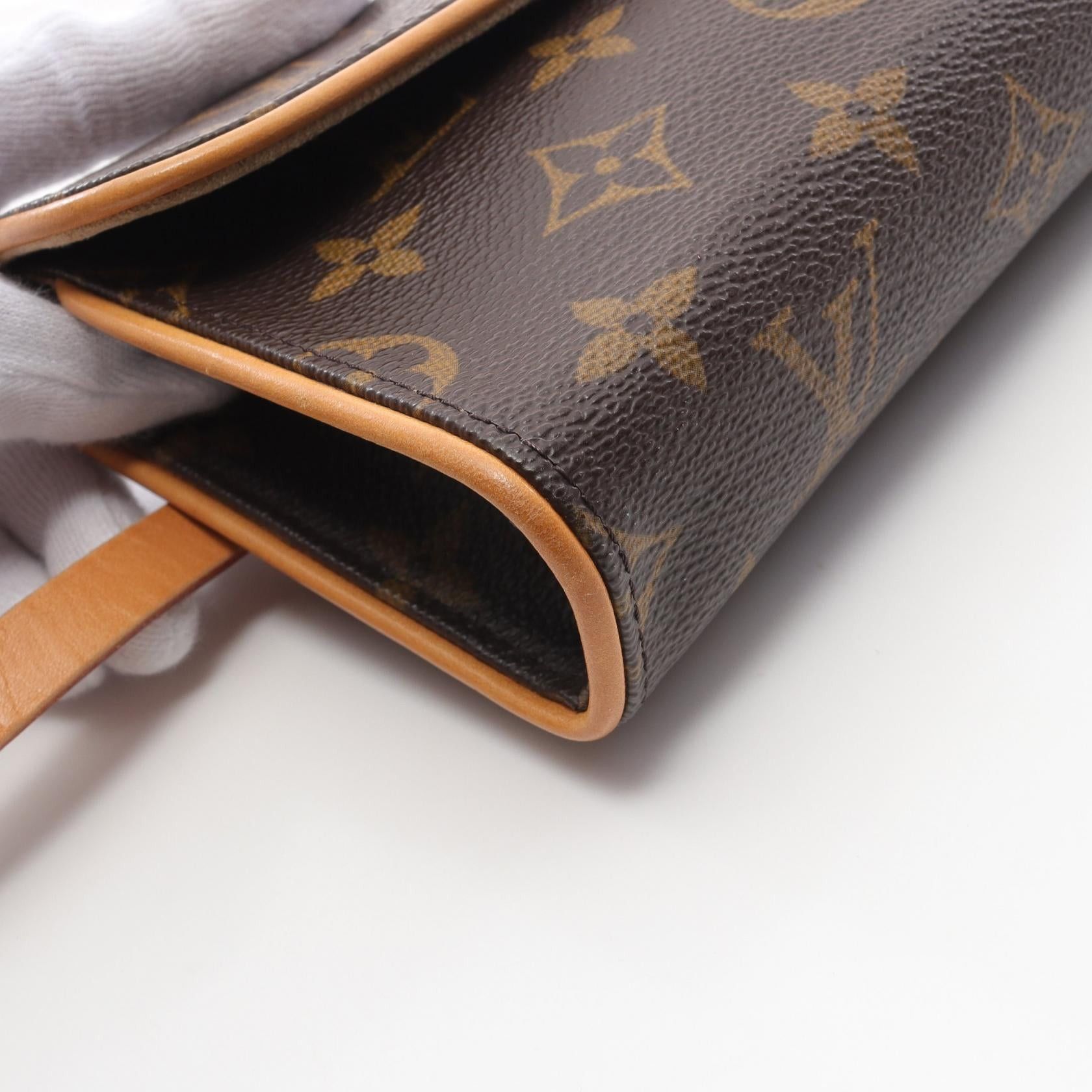 Louis Vuitton Louis Vuitton Pochette Florentine Monogram Body Bag Waist Leather Brown Size ONE SIZE - 7 Thumbnail
